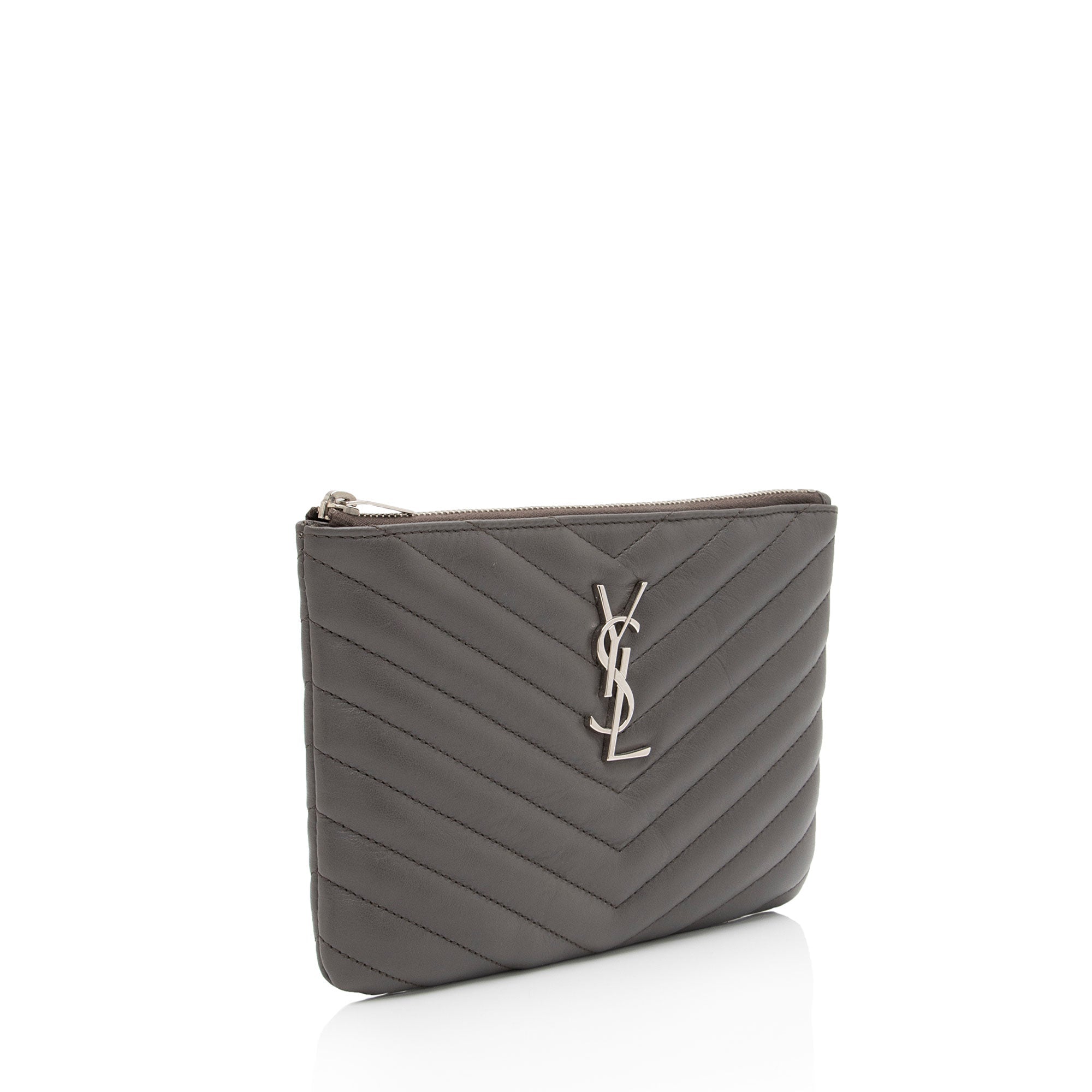 Saint Laurent Matelasse Lambskin Jolie Pouch (SHF-jMIklt)