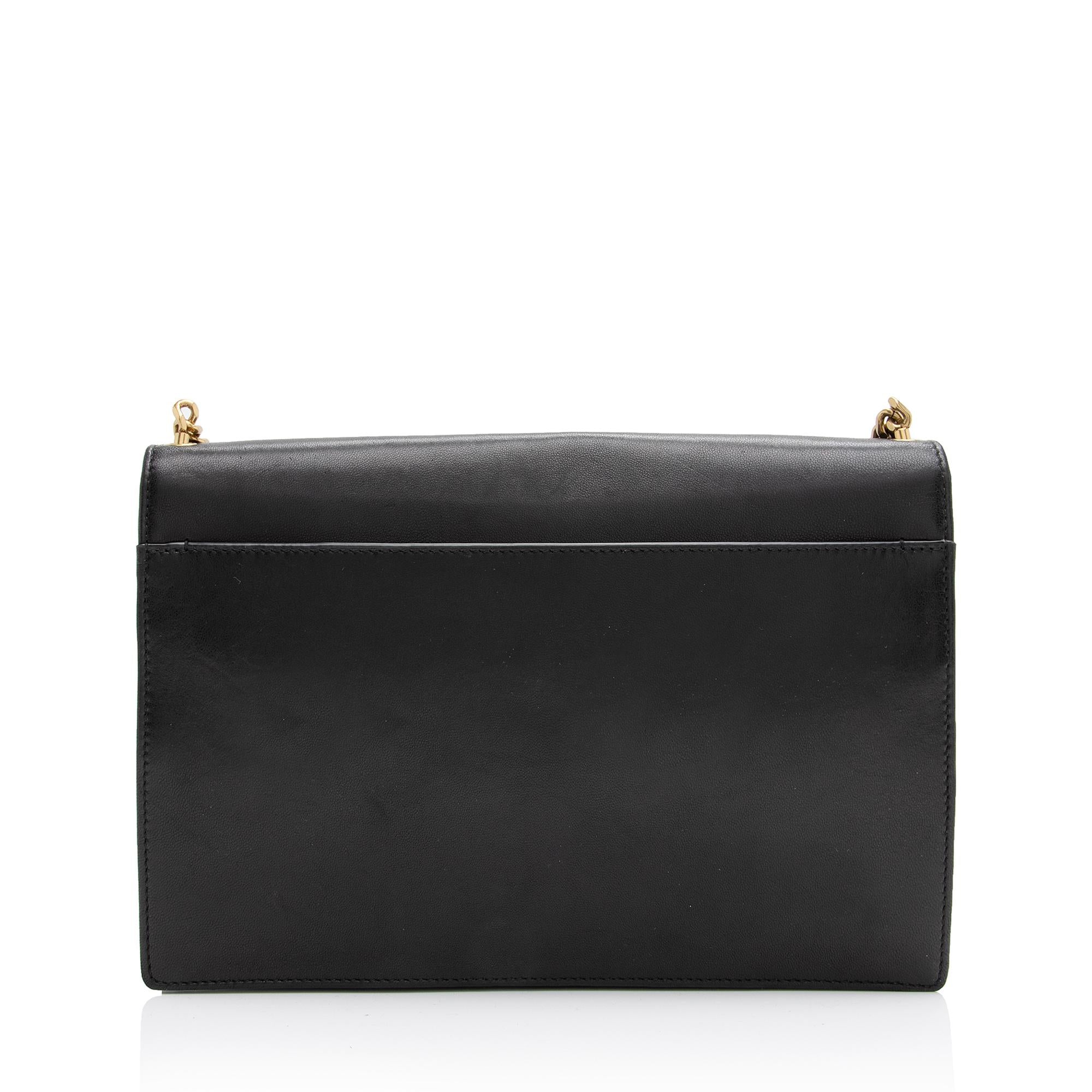 Saint Laurent Lambskin Monogram Gaby Chain Envelope Bag (SHF-23054)