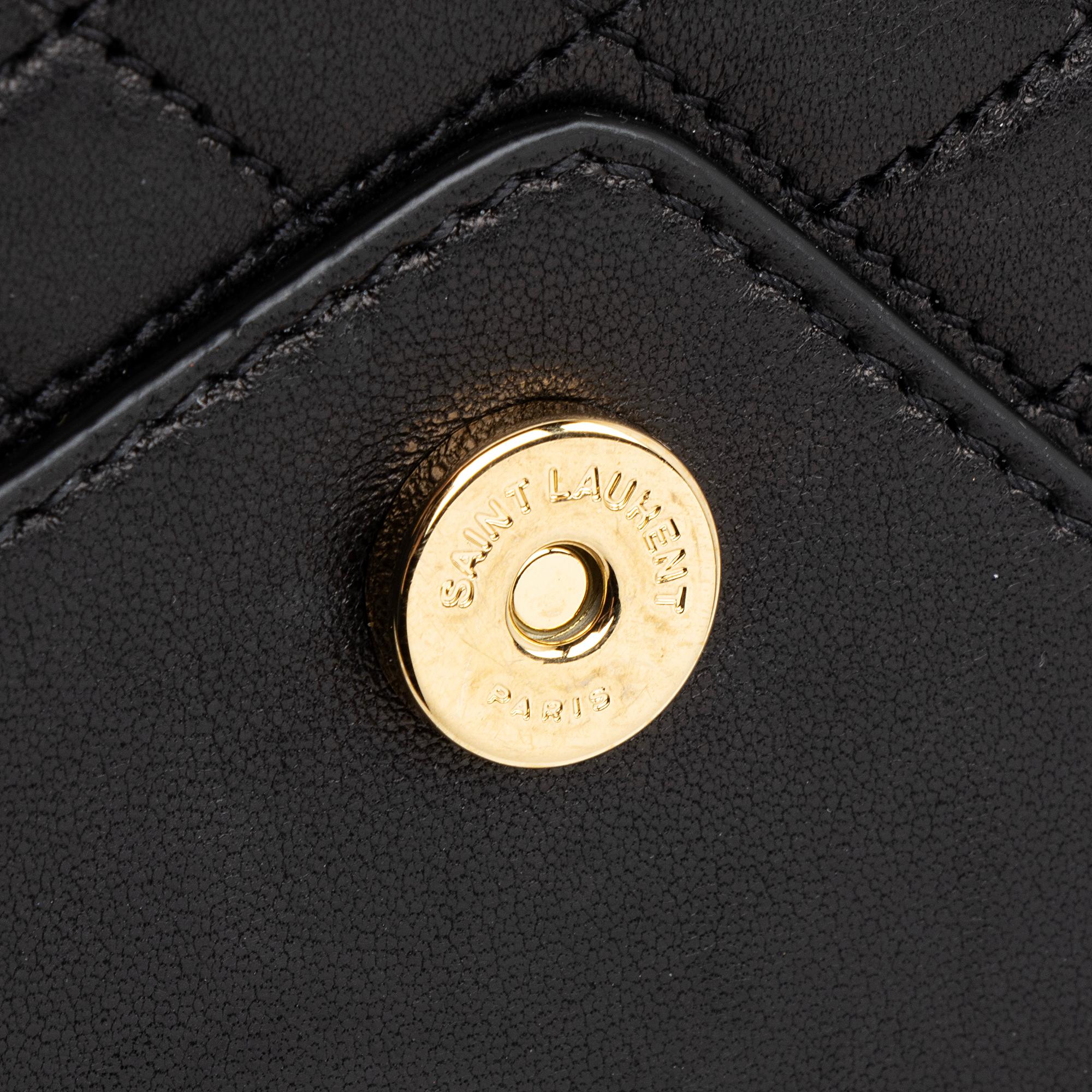 Saint Laurent Lambskin Monogram Gaby Chain Envelope Bag (SHF-23054)
