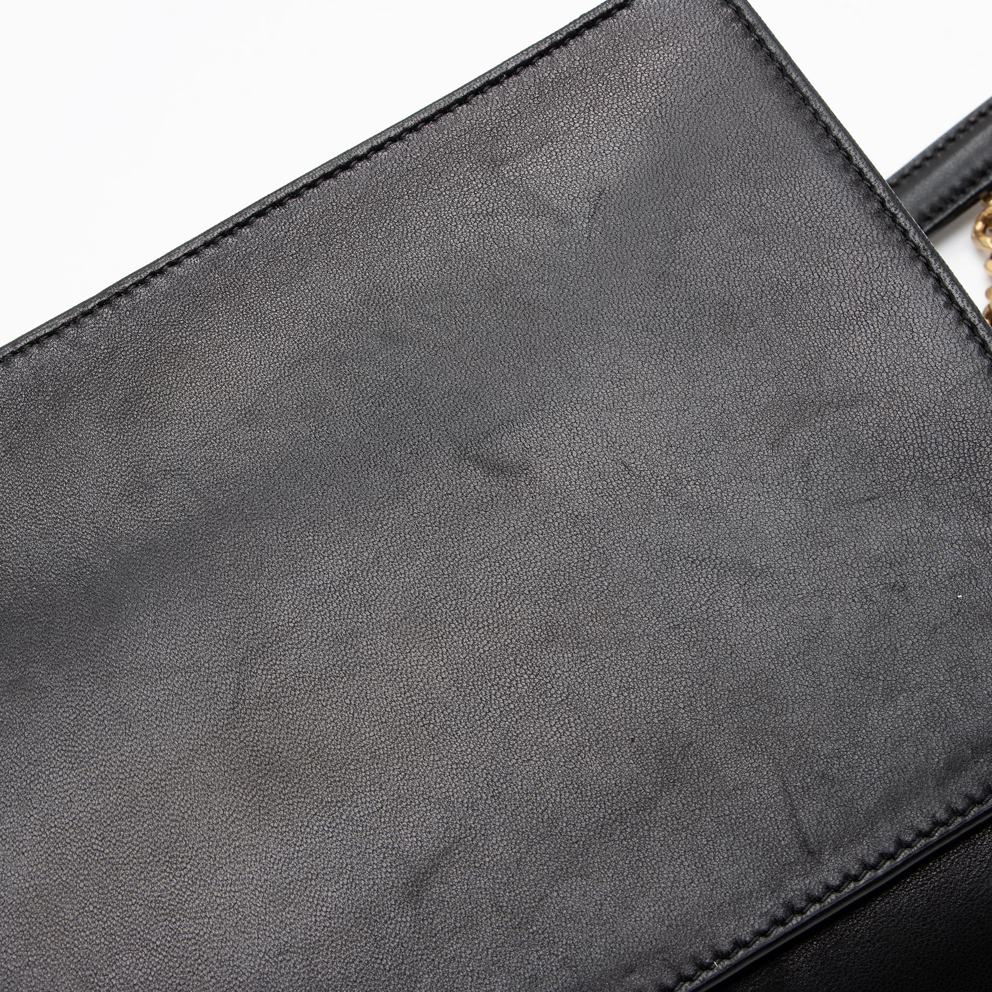 Saint Laurent Lambskin Monogram Gaby Chain Envelope Bag (SHF-23054)