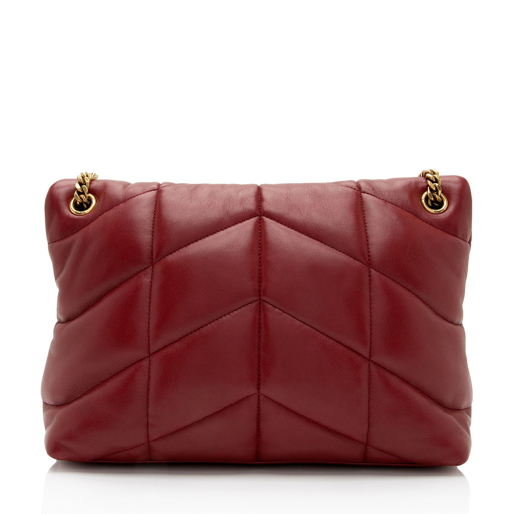 Saint Laurent Lambskin Monogram Puffer LouLou Medium Shoulder Bag (SHF-UfpAmc)