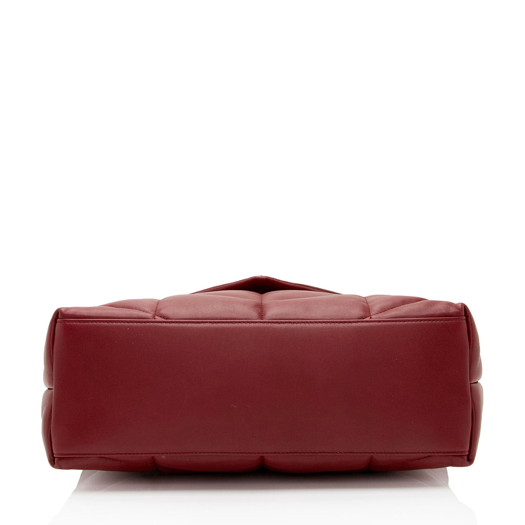 Saint Laurent Lambskin Monogram Puffer LouLou Medium Shoulder Bag (SHF-UfpAmc)