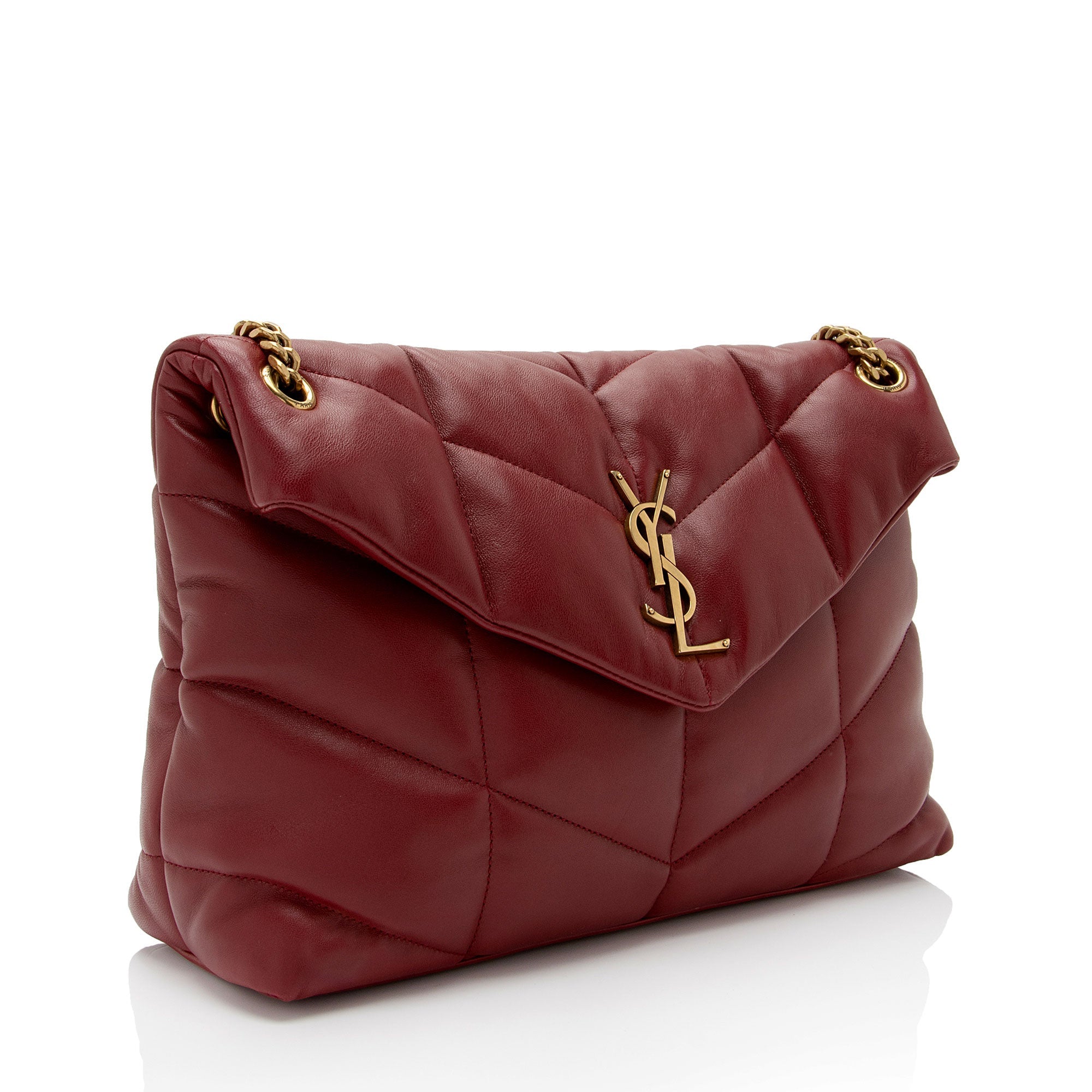 Saint Laurent Lambskin Monogram Puffer LouLou Medium Shoulder Bag (SHF-UfpAmc)