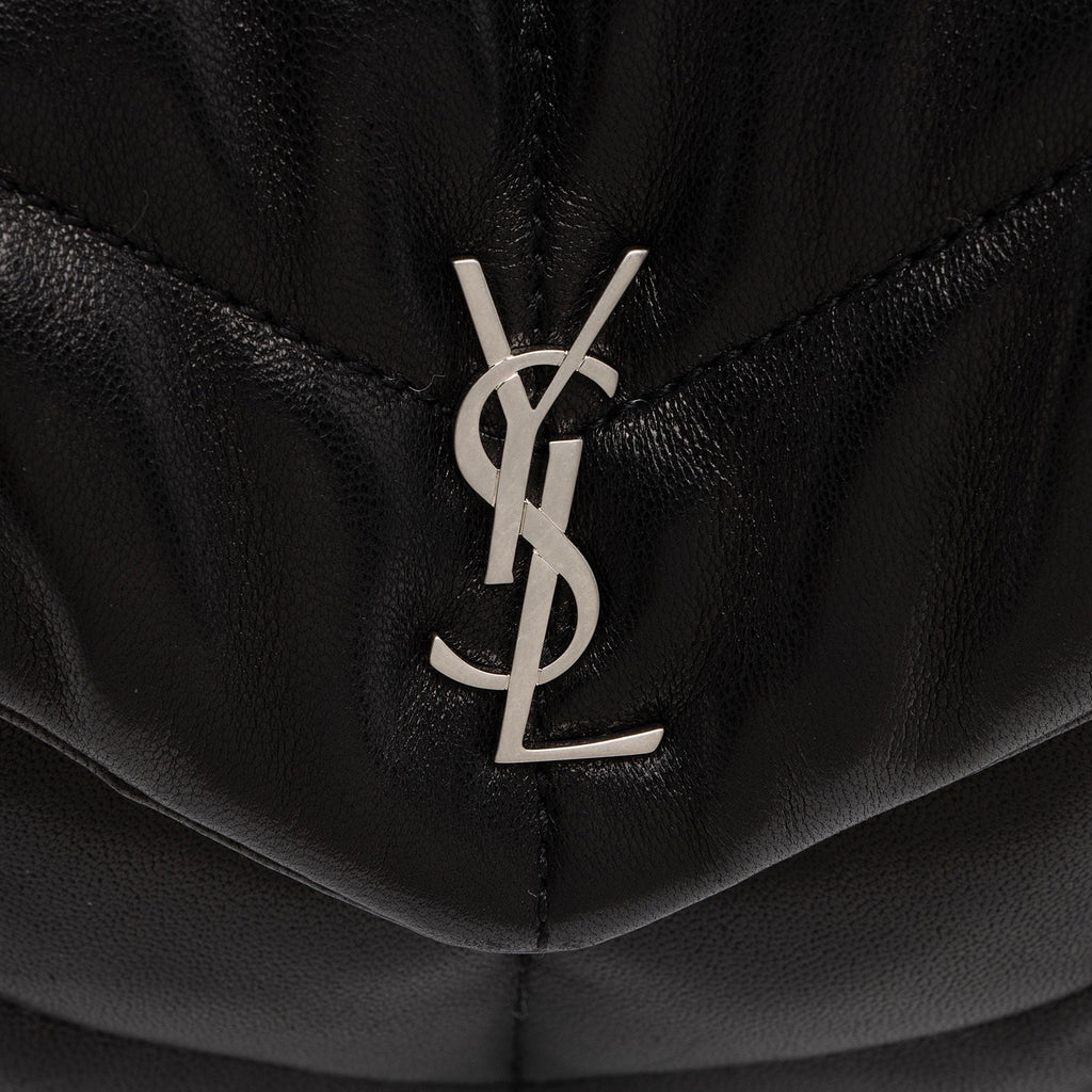 Saint Laurent Lambskin Monogram Puffer LouLou Small Clutch (SHF-mMsAcC)