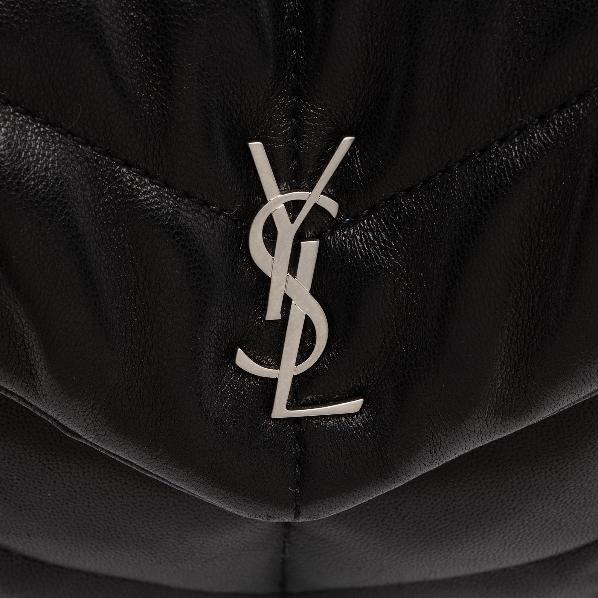 Saint Laurent Lambskin Monogram Puffer LouLou Small Clutch (SHF-mMsAcC)