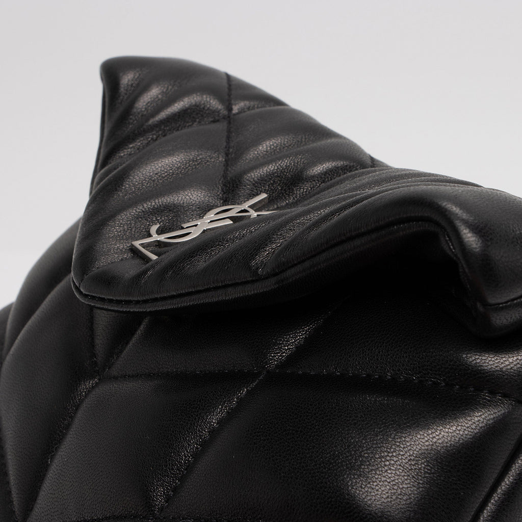 Saint Laurent Lambskin Monogram Puffer LouLou Small Clutch (SHF-mMsAcC)