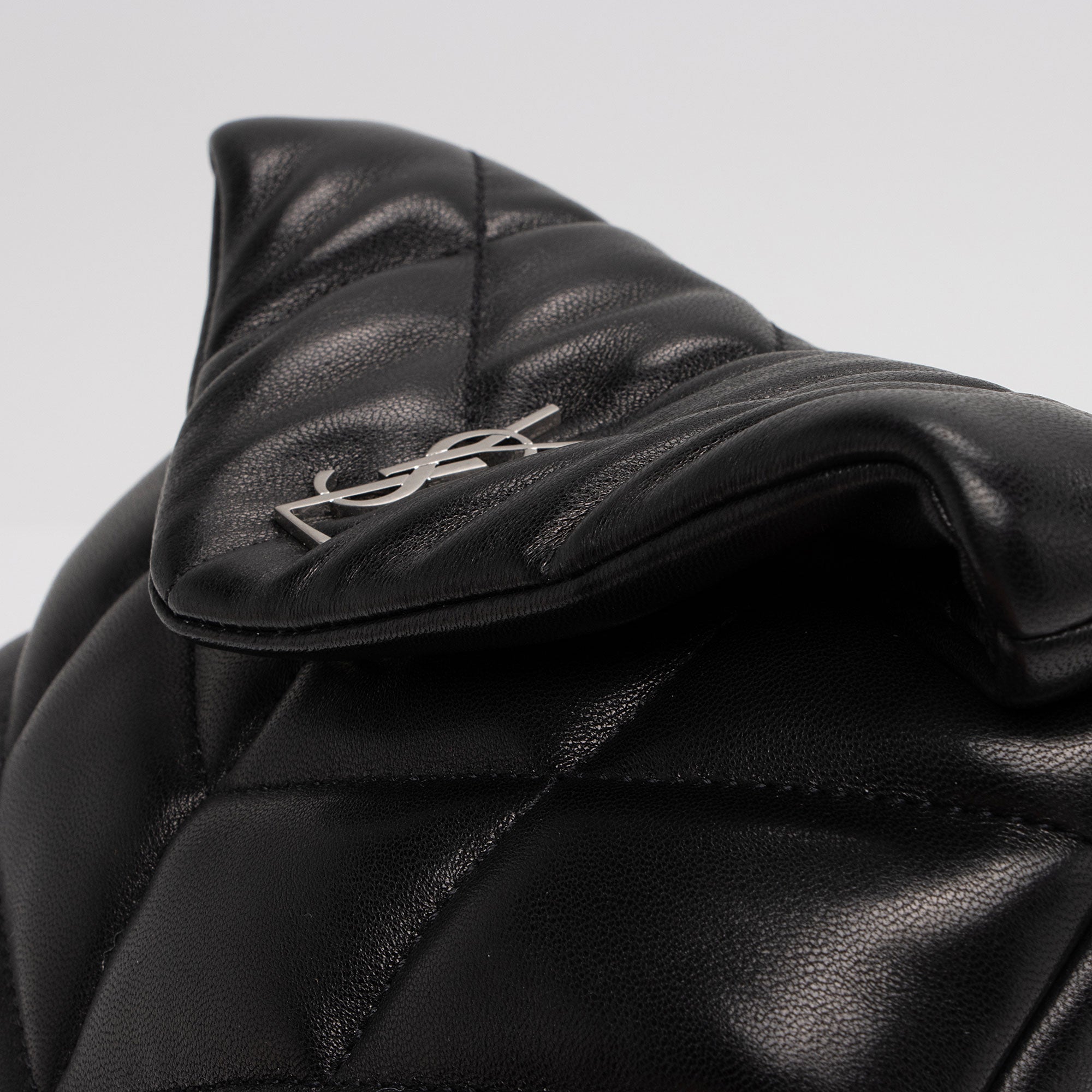 Saint Laurent Lambskin Monogram Puffer LouLou Small Clutch (SHF-mMsAcC)