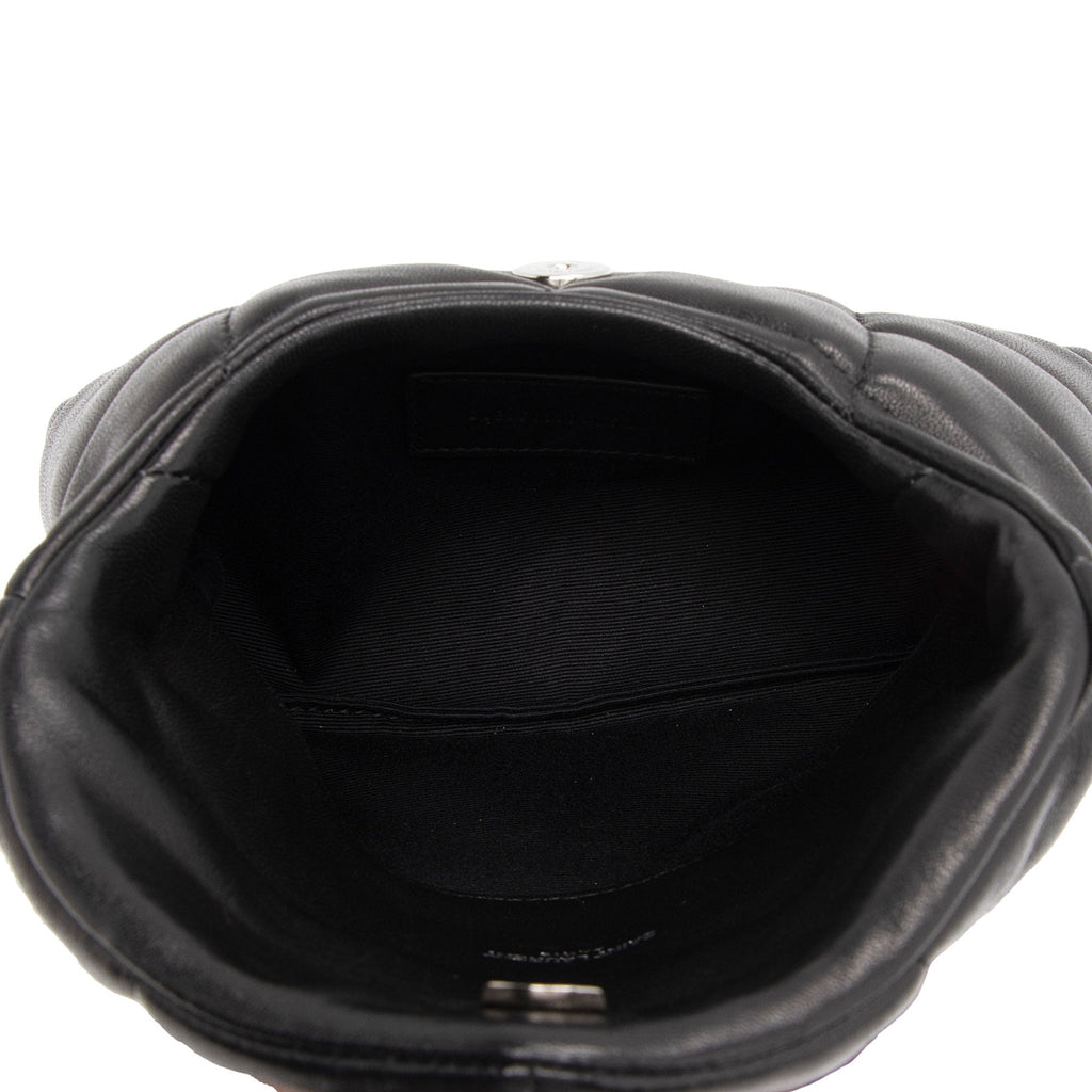 Saint Laurent Lambskin Monogram Puffer LouLou Small Clutch (SHF-mMsAcC)