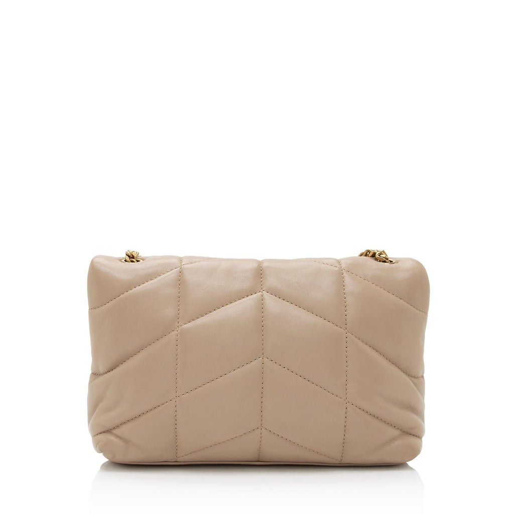 Saint Laurent Lambskin Monogram Puffer LouLou Toy Shoulder Bag (SHF-ZM2eFV)