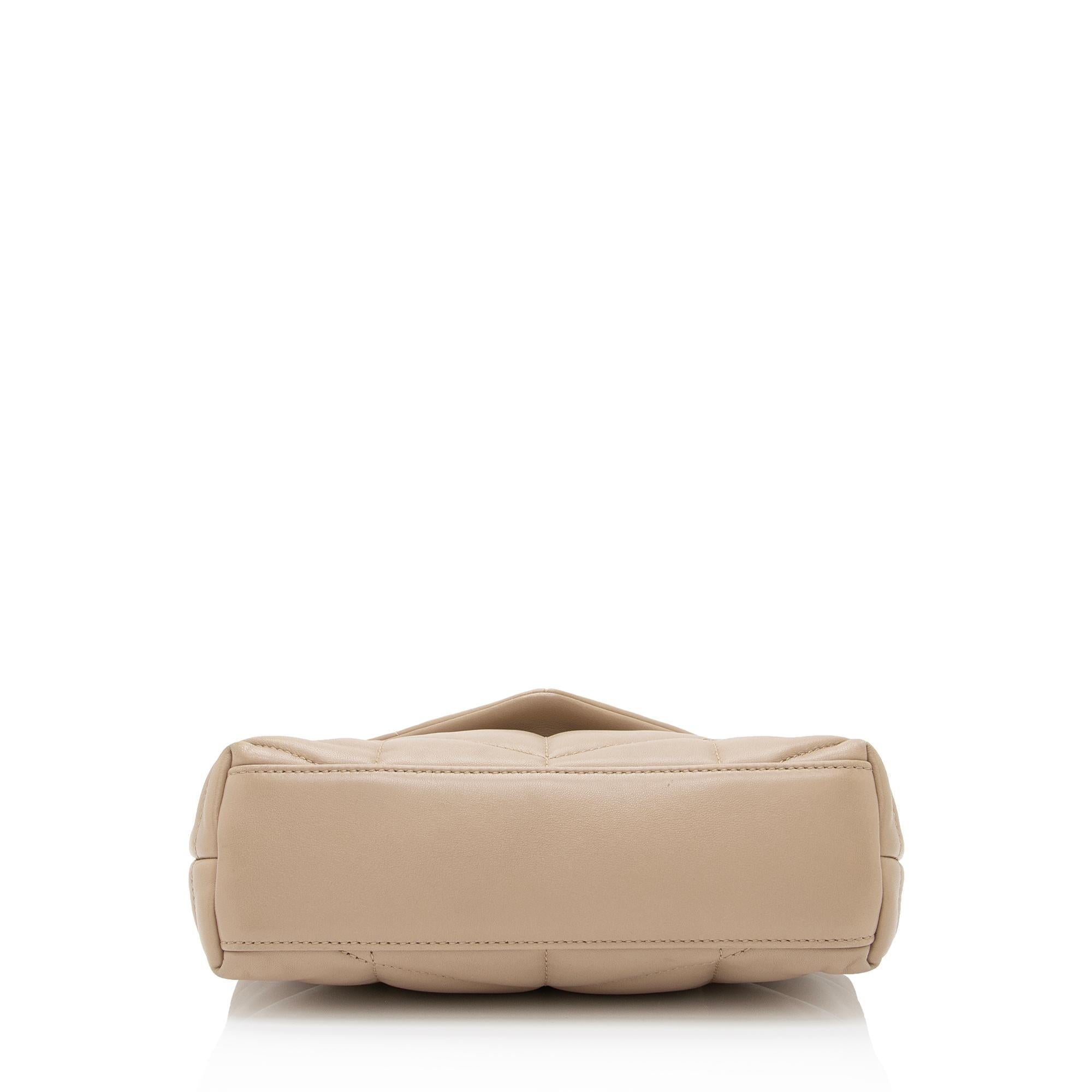 Saint Laurent Lambskin Monogram Puffer LouLou Toy Shoulder Bag (SHF-ZM2eFV)