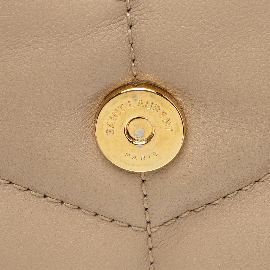 Saint Laurent Lambskin Monogram Puffer LouLou Toy Shoulder Bag (SHF-ZM2eFV)