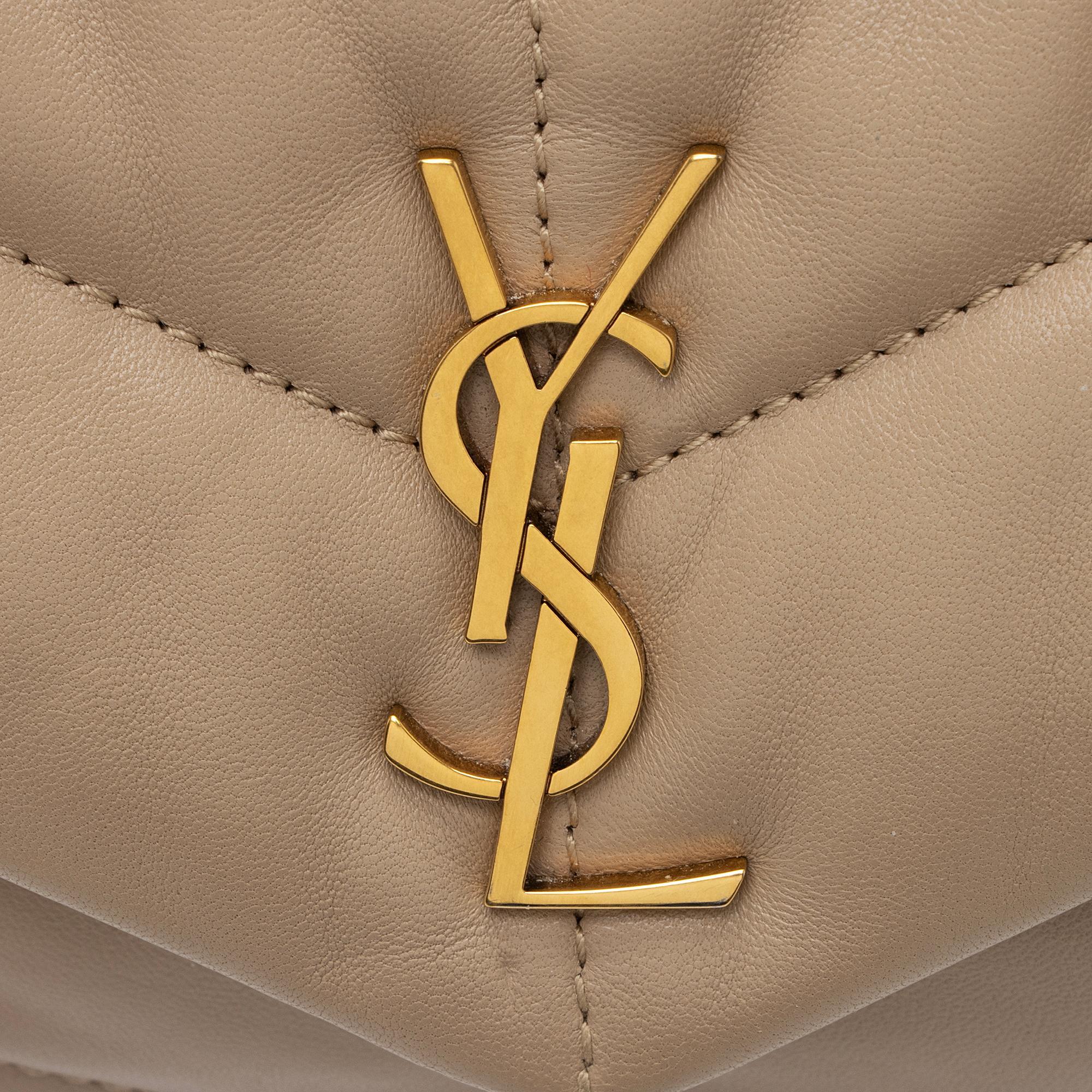 Saint Laurent Lambskin Monogram Puffer LouLou Toy Shoulder Bag (SHF-ZM2eFV)