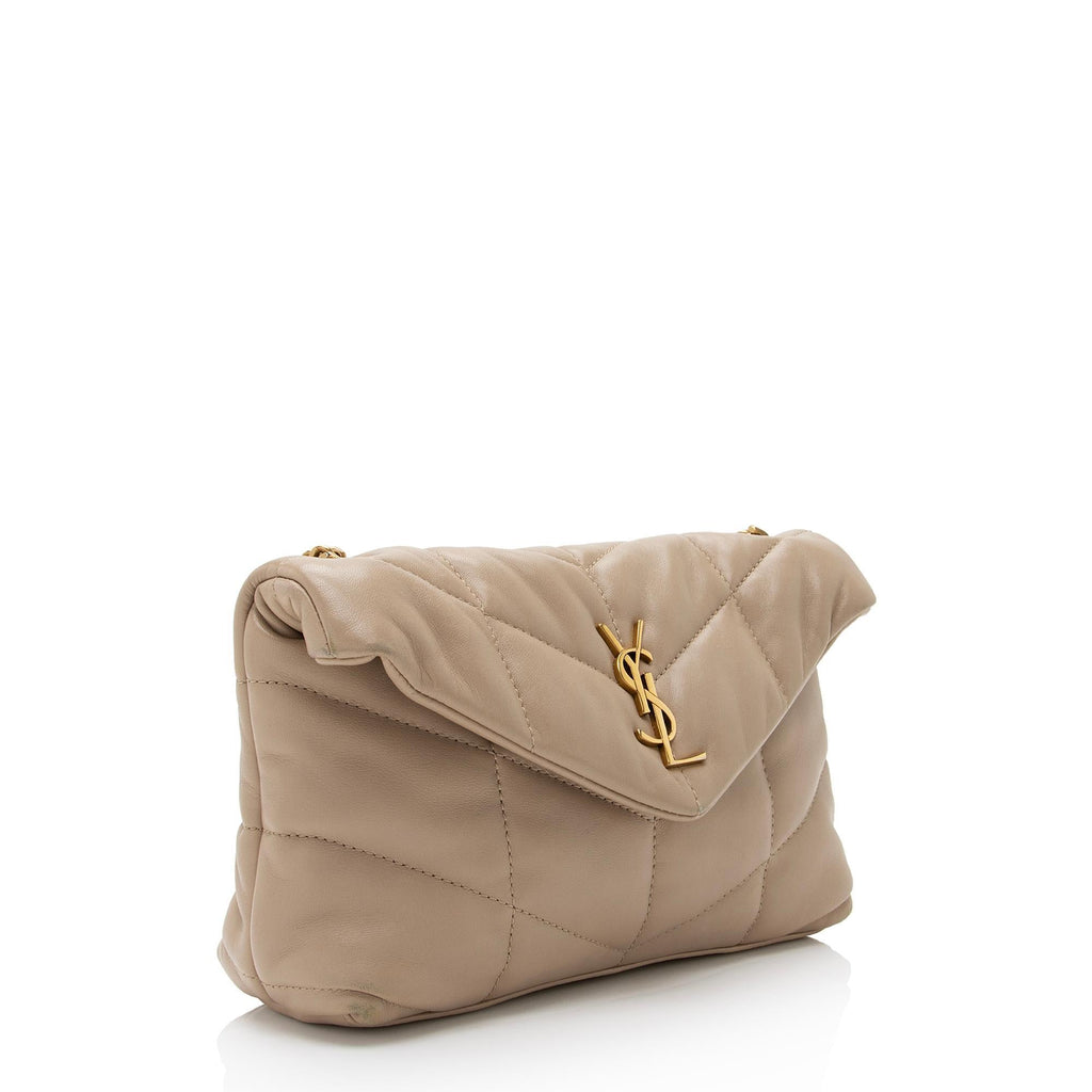 Saint Laurent Lambskin Monogram Puffer LouLou Toy Shoulder Bag (SHF-ZM2eFV)