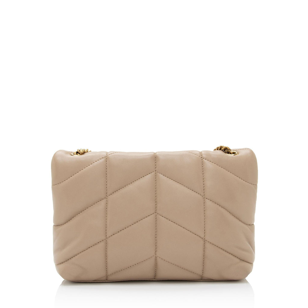 Saint Laurent Lambskin Monogram Puffer LouLou Toy Shoulder Bag (SHF-ijFzie)