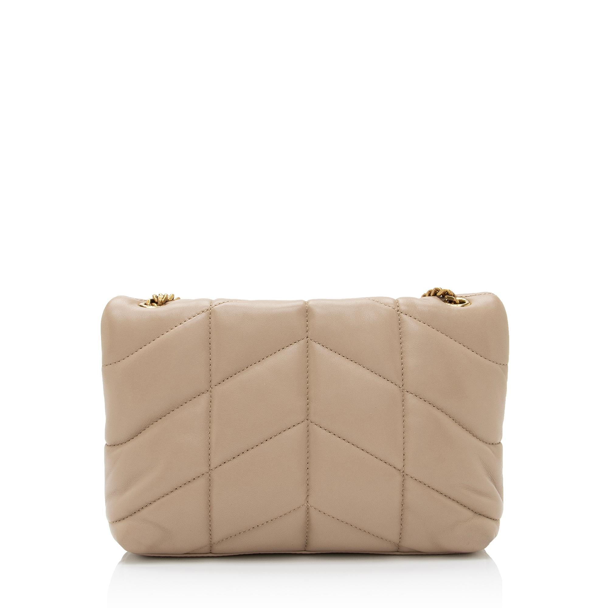 Saint Laurent Lambskin Monogram Puffer LouLou Toy Shoulder Bag (SHF-ijFzie)