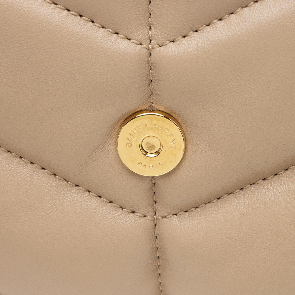 Saint Laurent Lambskin Monogram Puffer LouLou Toy Shoulder Bag (SHF-ijFzie)