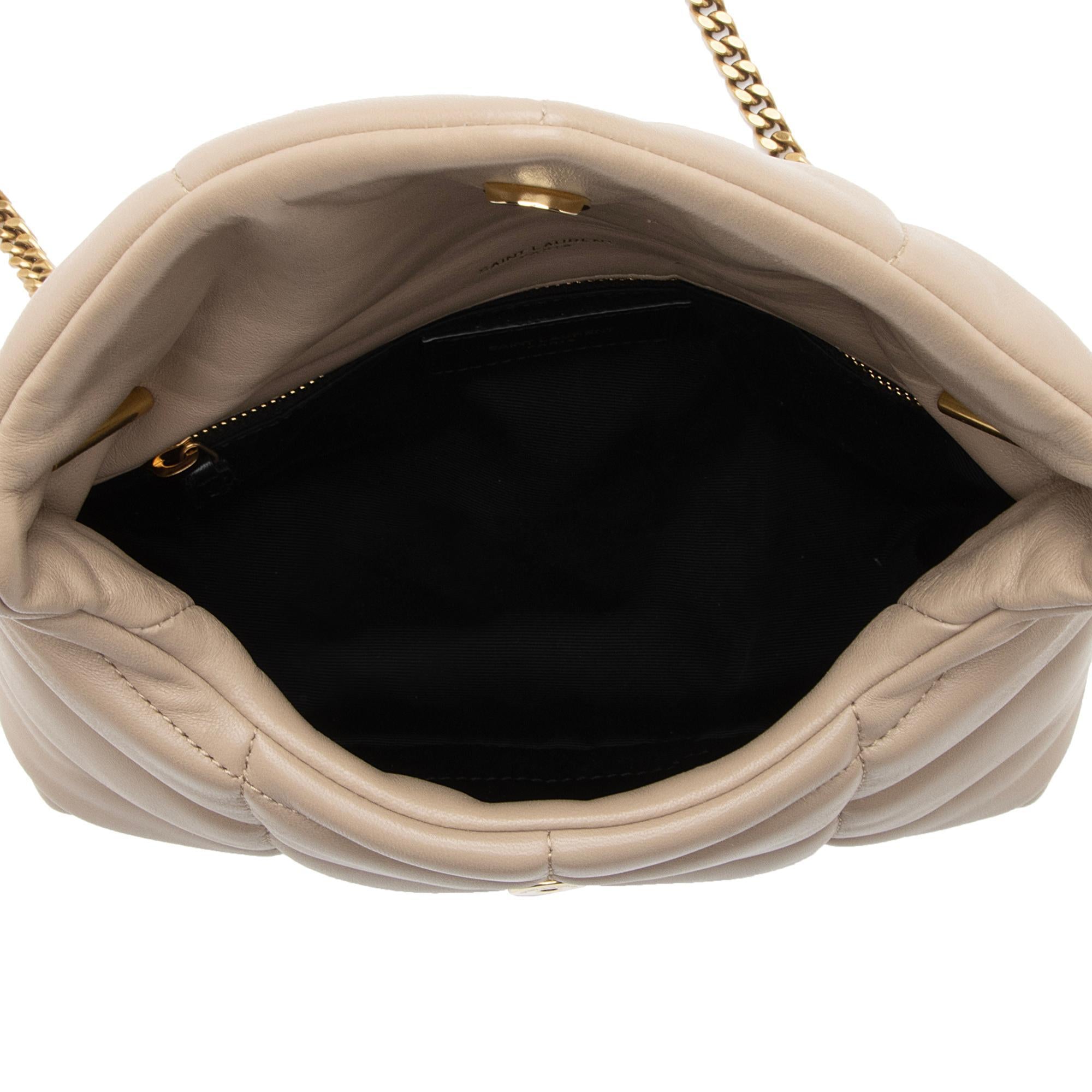 Saint Laurent Lambskin Monogram Puffer LouLou Toy Shoulder Bag (SHF-ijFzie)