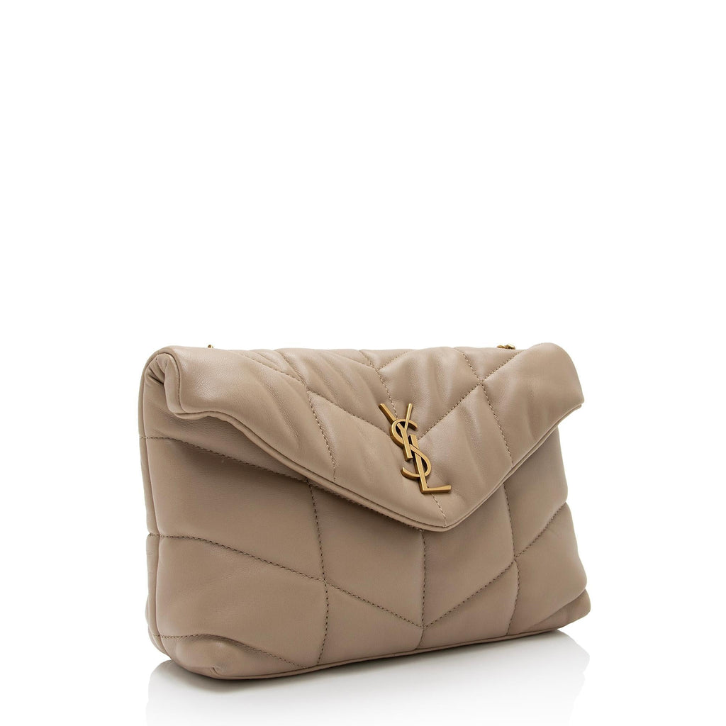 Saint Laurent Lambskin Monogram Puffer LouLou Toy Shoulder Bag (SHF-ijFzie)
