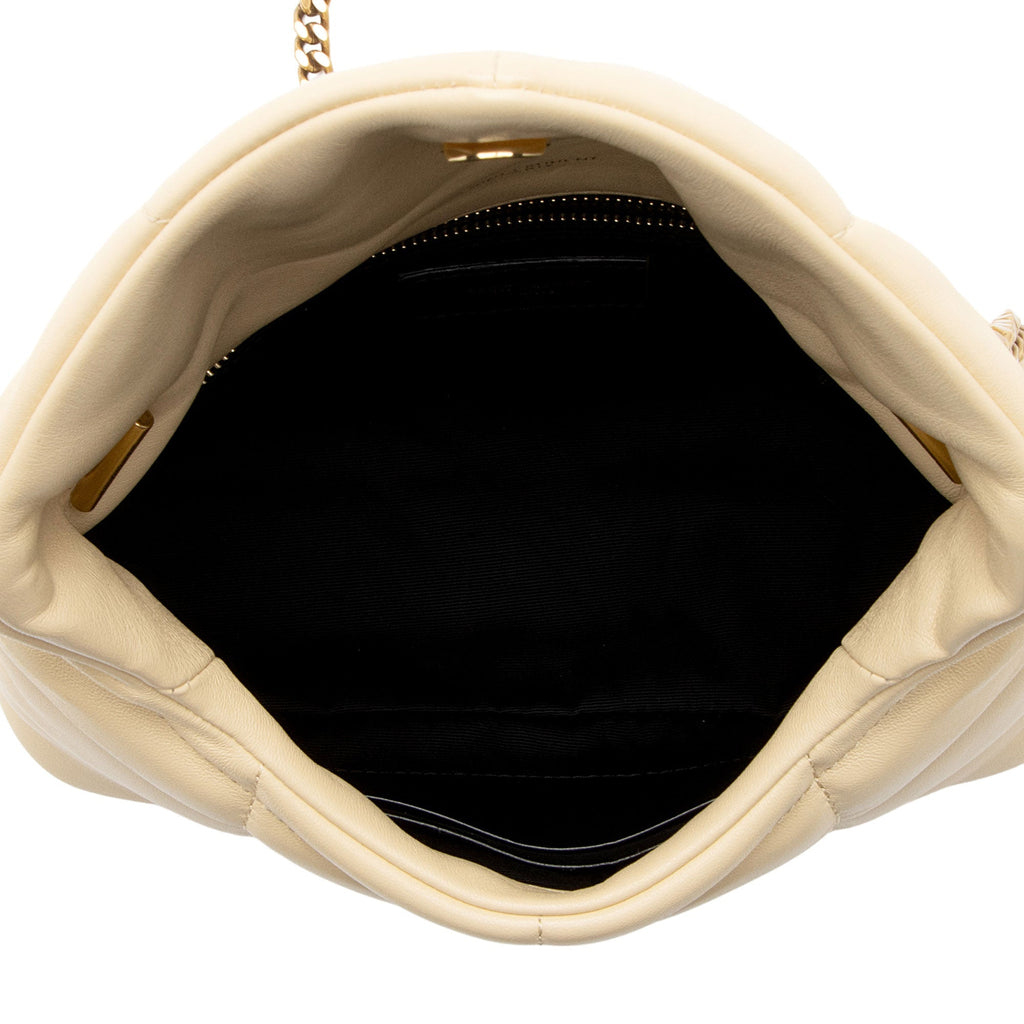 Saint Laurent Lambskin Monogram Puffer LouLou Toy Shoulder Bag (SHF-YtkKdB)