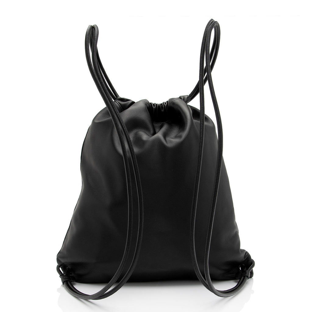 Saint Laurent Lambskin Teddy Drawstring Backpack (SHF-AWdD6b)
