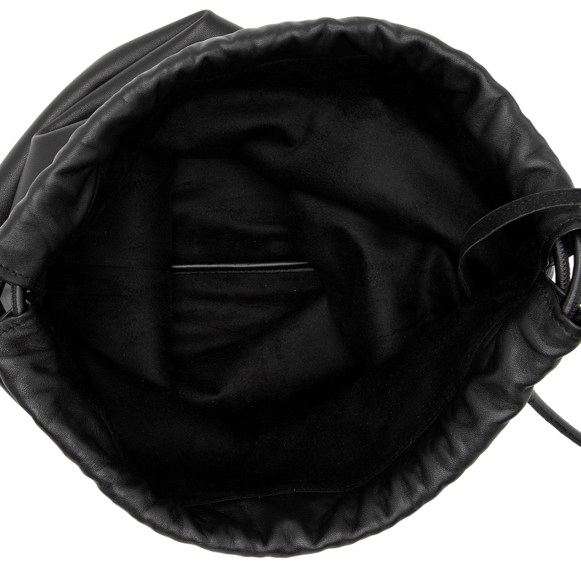 Saint Laurent Lambskin Teddy Drawstring Backpack (SHF-AWdD6b)