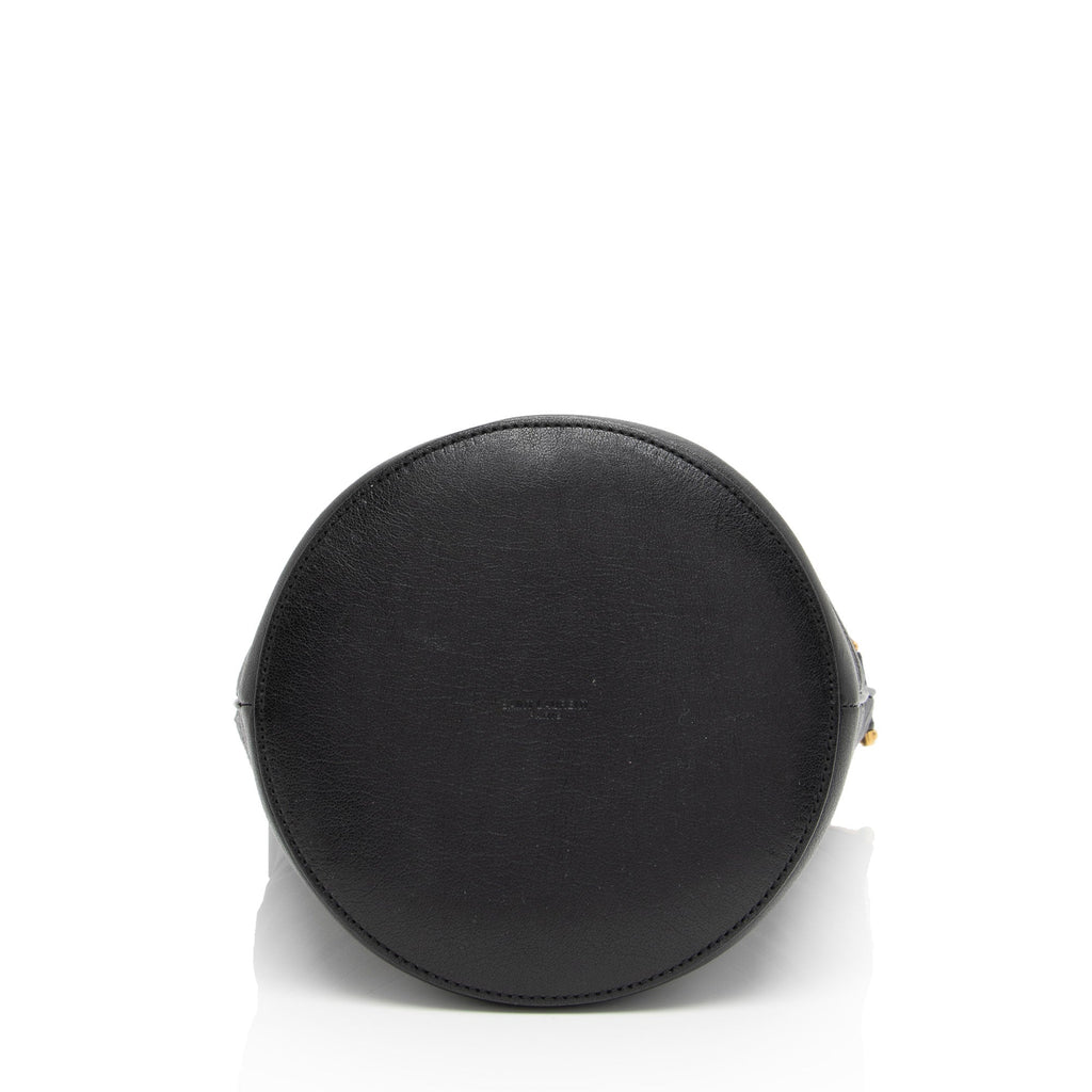 Saint Laurent Lambskin Seau Fermoir Bucket Bag (SHF-tr8sJF)