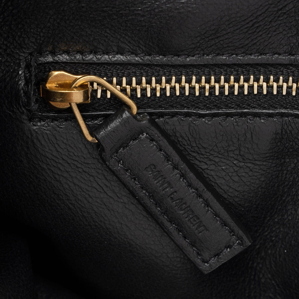 Saint Laurent Lambskin Seau Fermoir Bucket Bag (SHF-tr8sJF)