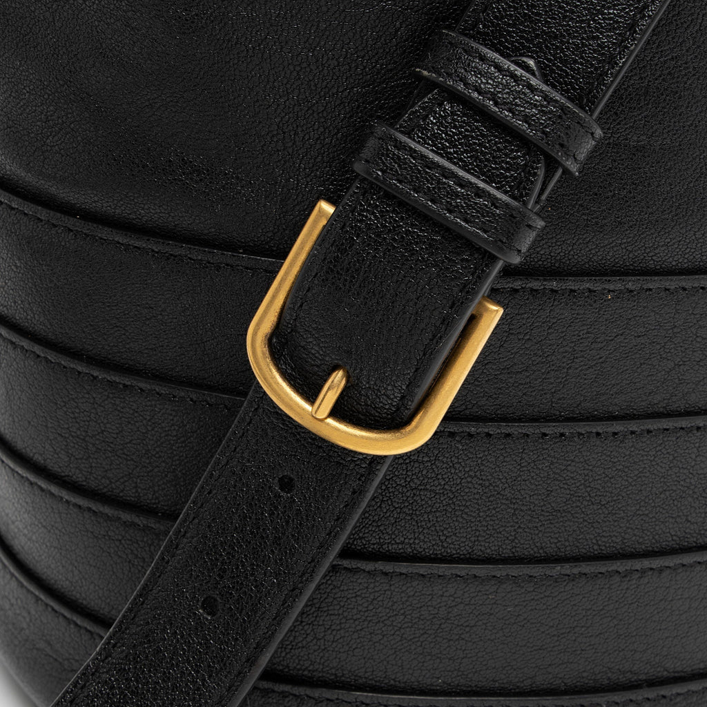 Saint Laurent Lambskin Seau Fermoir Bucket Bag (SHF-tr8sJF)