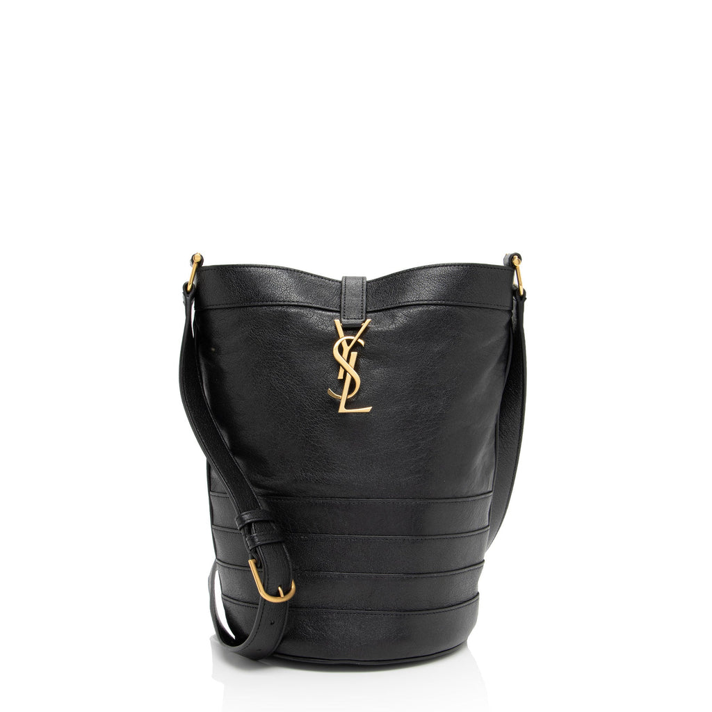 Saint Laurent Lambskin Seau Fermoir Bucket Bag (SHF-tr8sJF)