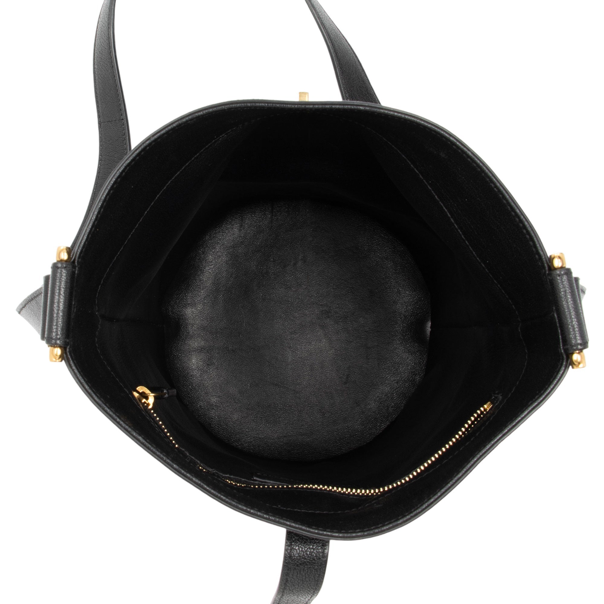 Saint Laurent Lambskin Seau Fermoir Bucket Bag (SHF-tr8sJF)
