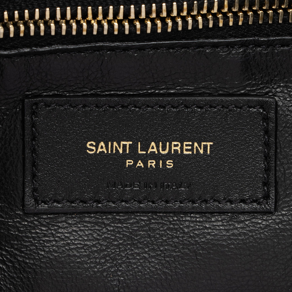 Saint Laurent Lambskin Seau Fermoir Bucket Bag (SHF-tr8sJF)