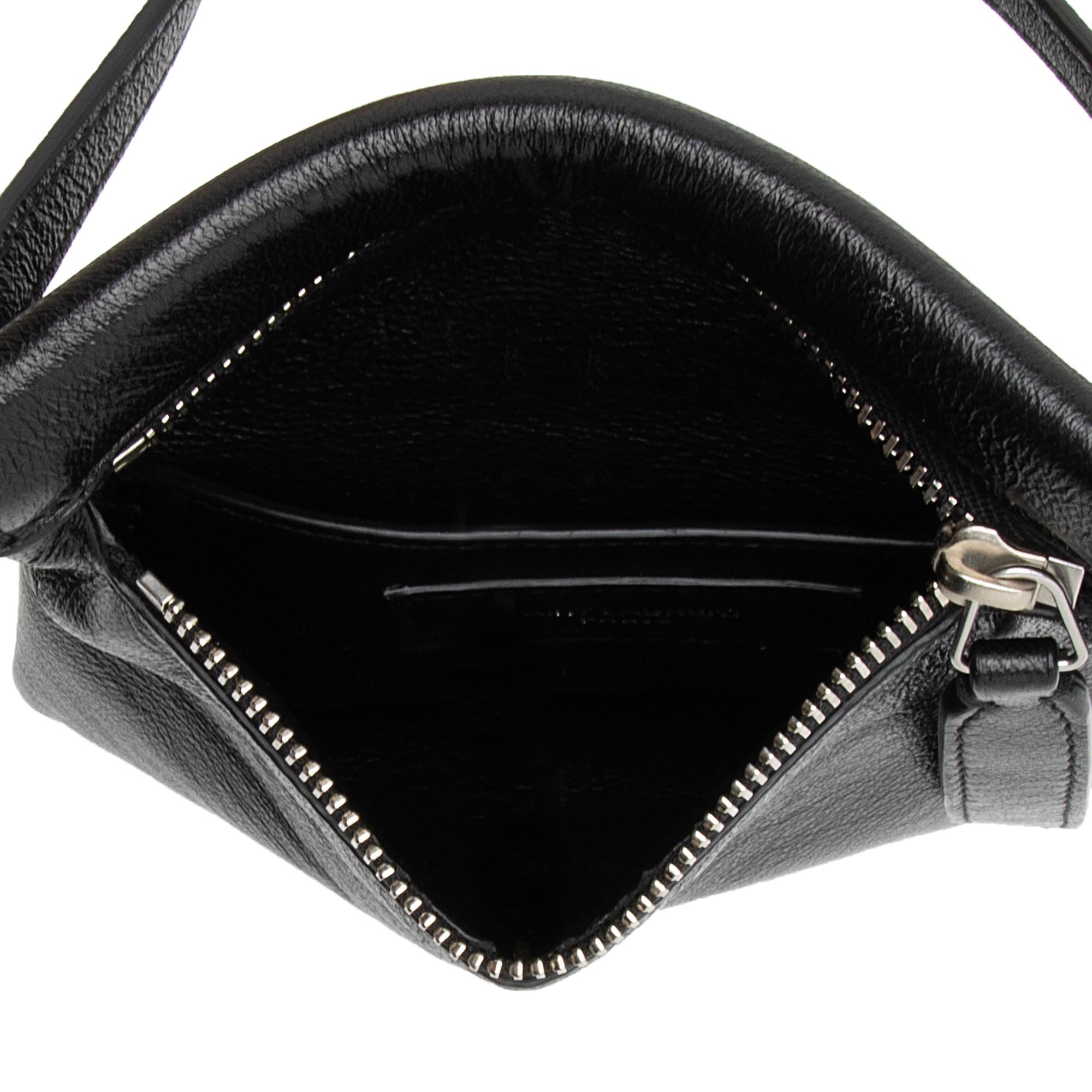 Saint Laurent Lambskin Sid Flat Crossbody Bag (SHF-PDqg2e)