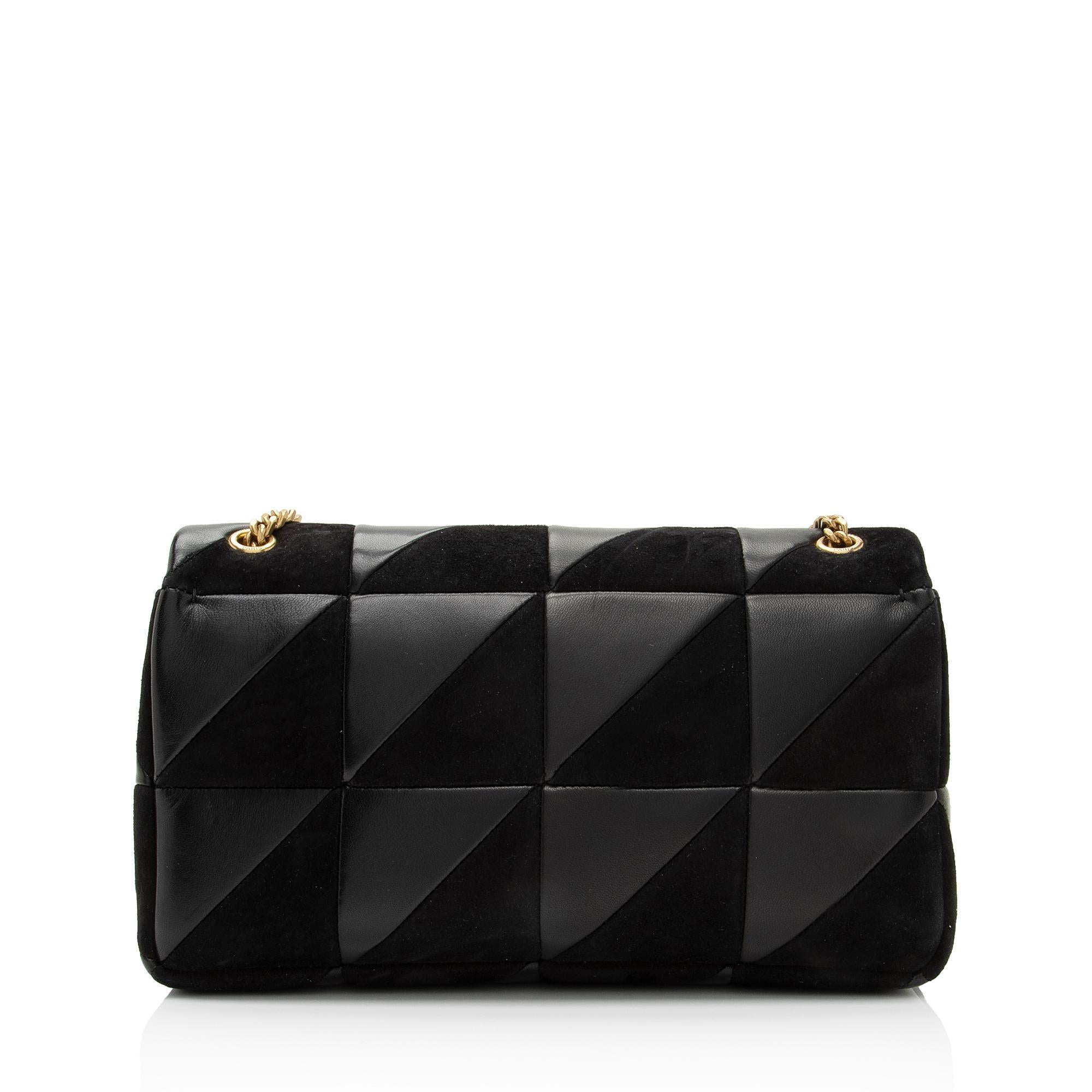 Saint Laurent Lambskin Suede Monogram Jamie Chain Medium Shoulder Bag (SHF-YBudYx)