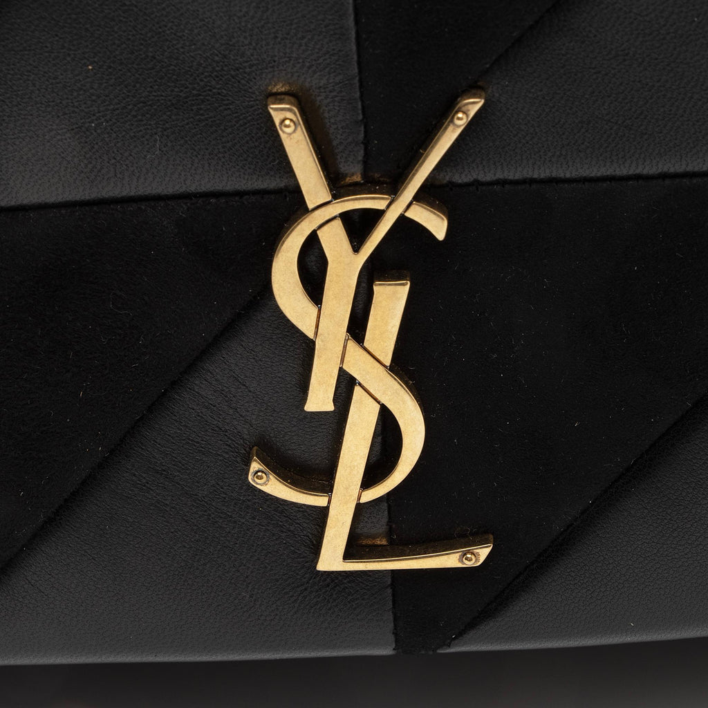Saint Laurent Lambskin Suede Monogram Jamie Chain Medium Shoulder Bag (SHF-YBudYx)