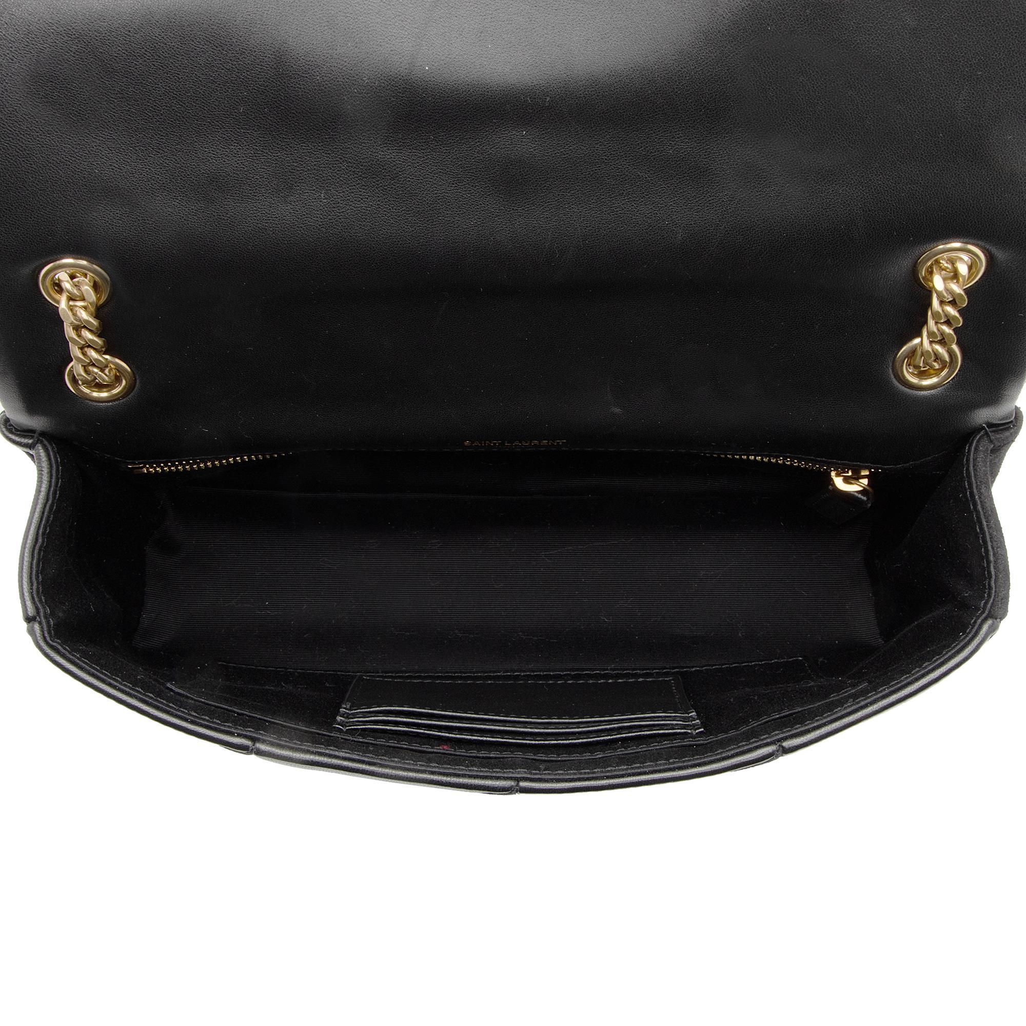 Saint Laurent Lambskin Suede Monogram Jamie Chain Medium Shoulder Bag (SHF-YBudYx)