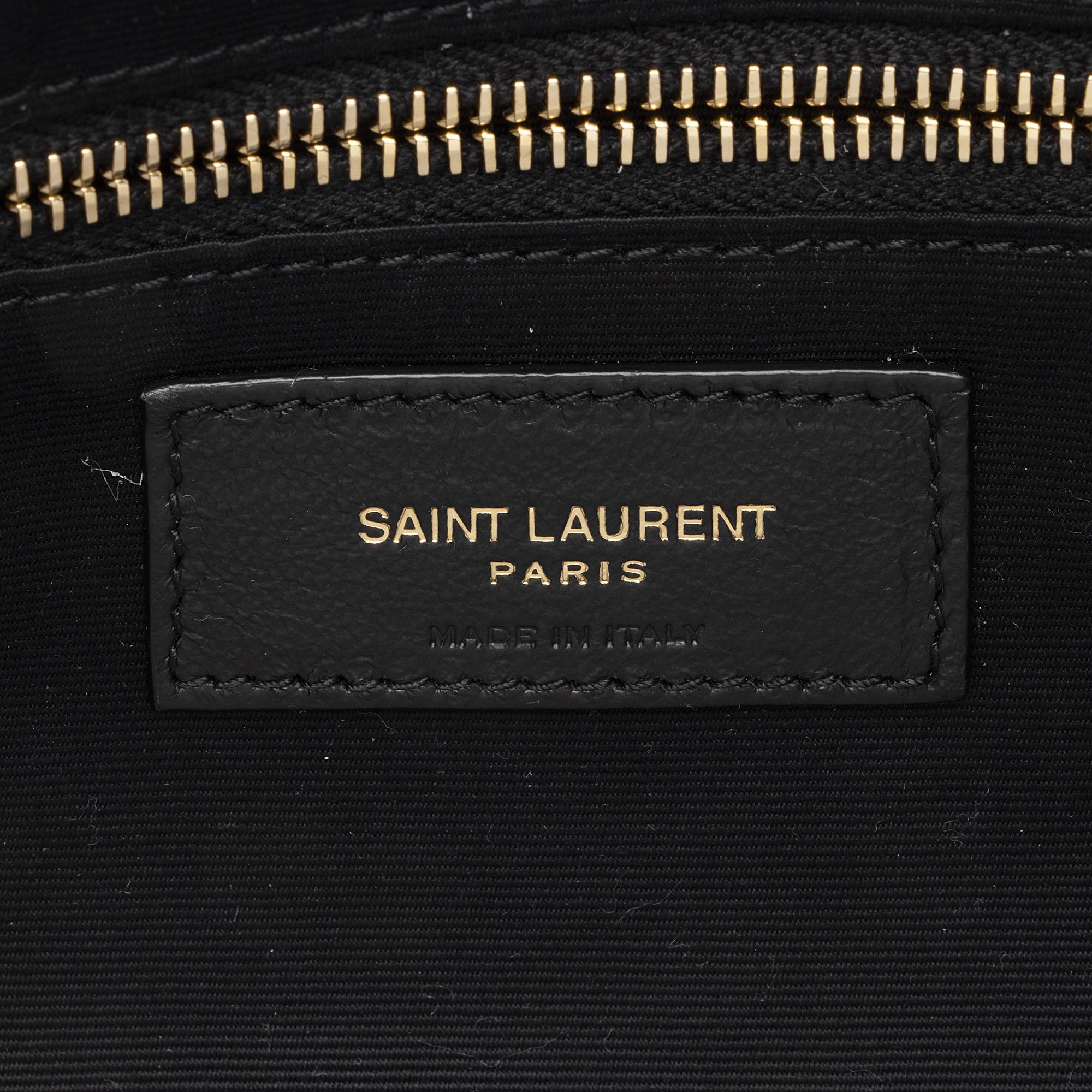 Saint Laurent Lambskin Suede Monogram Jamie Chain Medium Shoulder Bag (SHF-YBudYx)