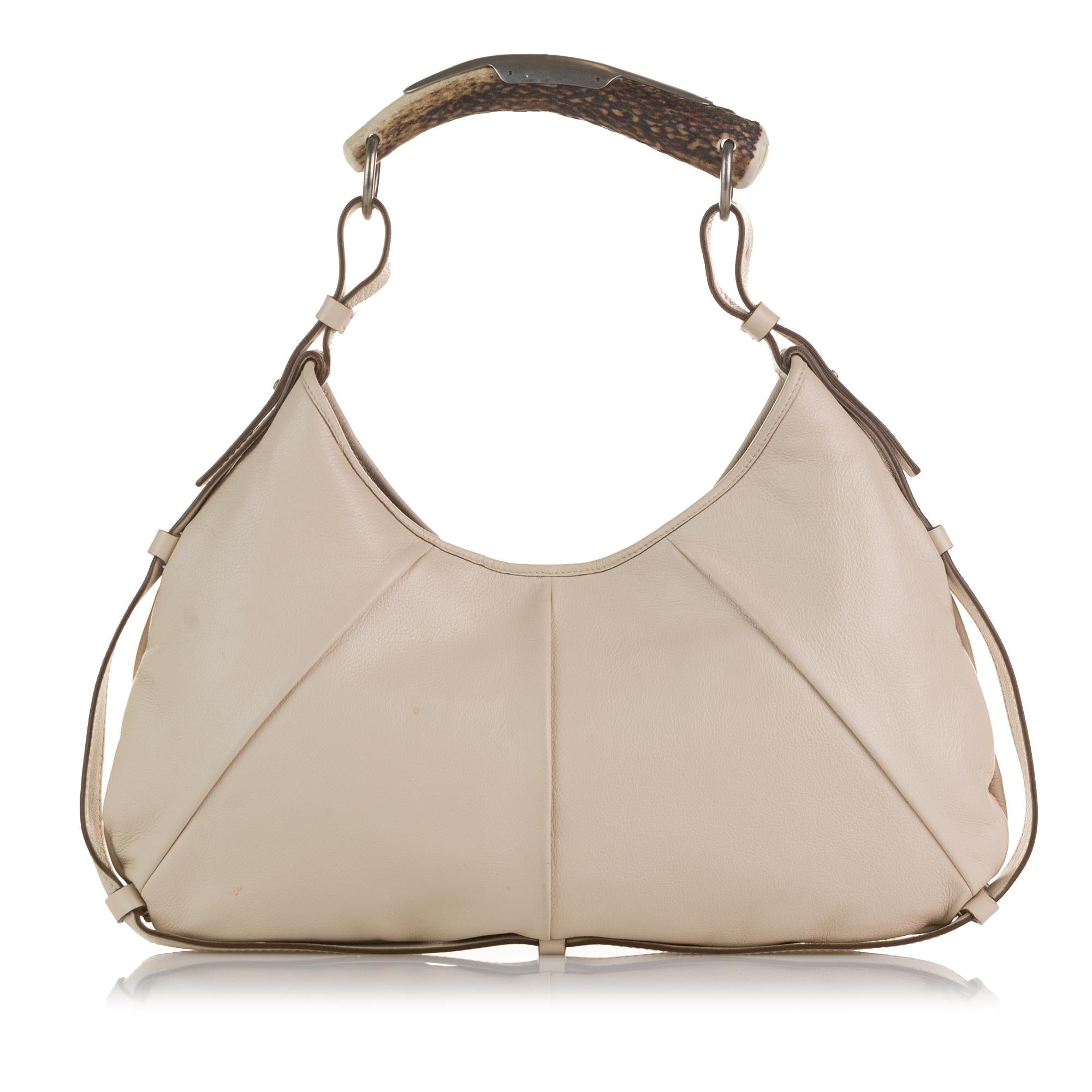 Saint Laurent Large Mombasa Horn Hobo (SHG-AODF4E)