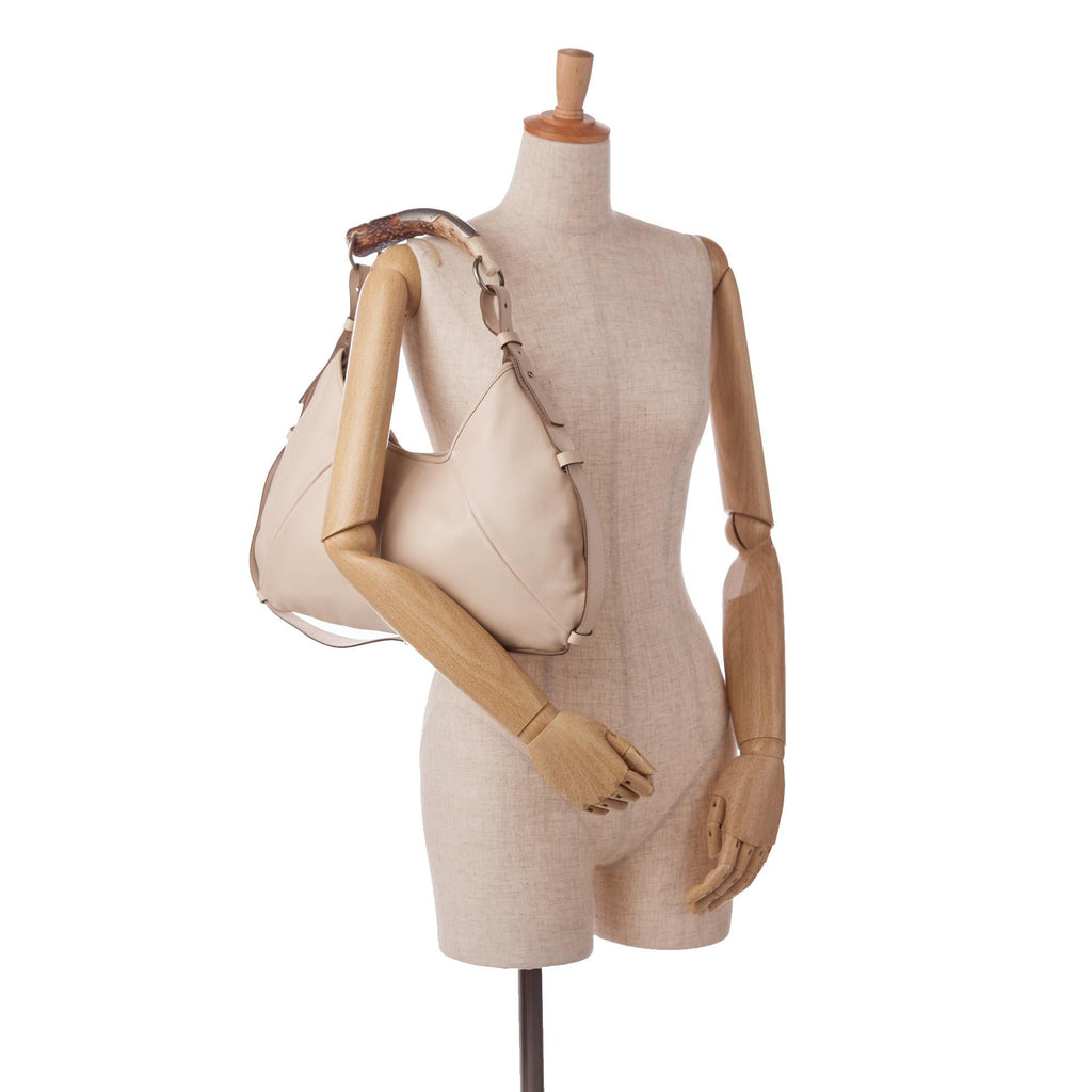 Saint Laurent Large Mombasa Horn Hobo (SHG-AODF4E)