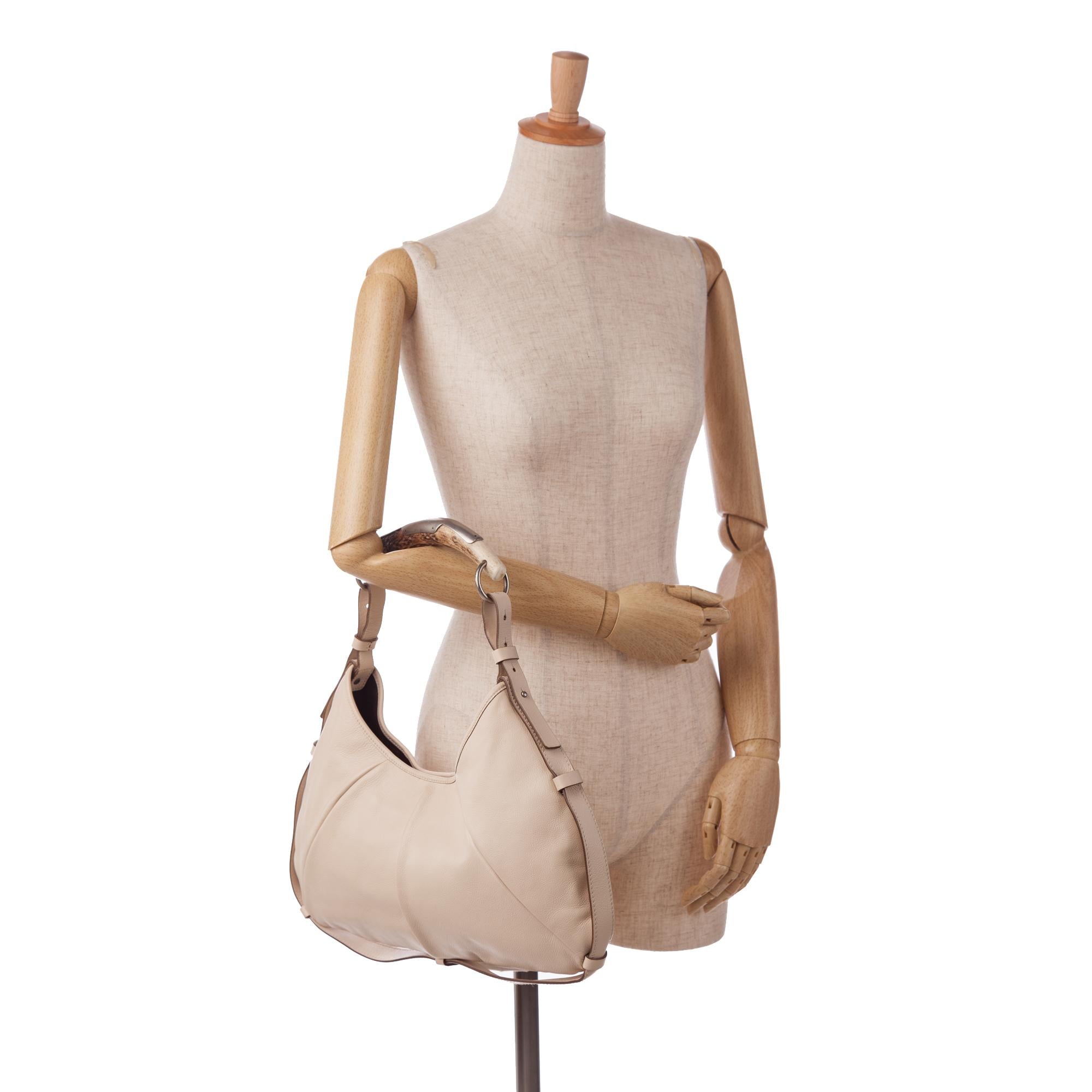 Saint Laurent Large Mombasa Horn Hobo (SHG-AODF4E)