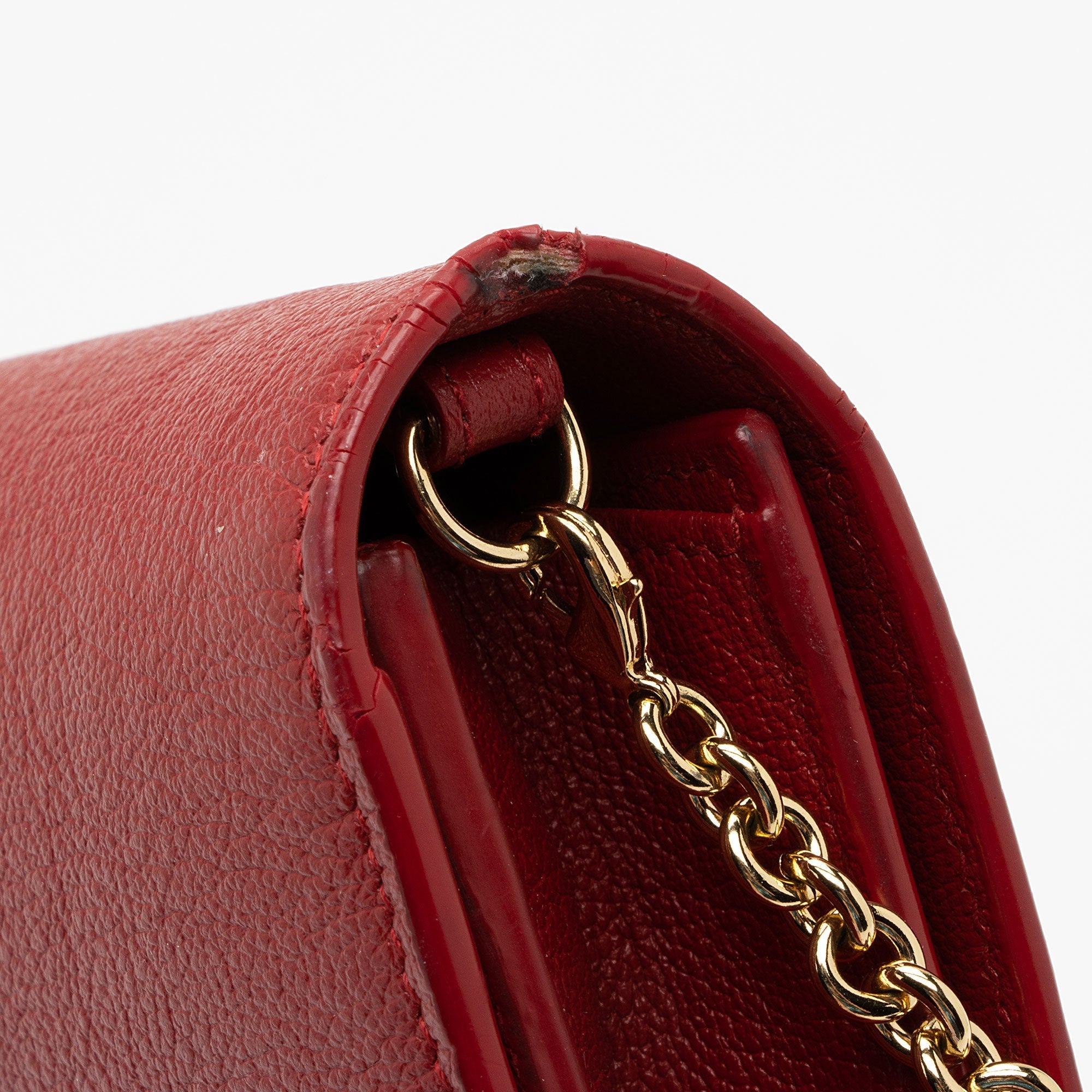 Saint Laurent Leather Belle de Jour Chain Wallet (SHF-IinJeF)
