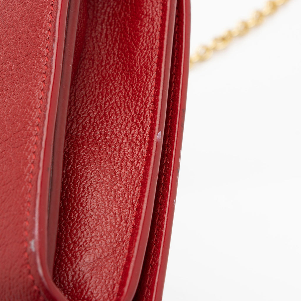 Saint Laurent Leather Belle de Jour Chain Wallet (SHF-IinJeF)