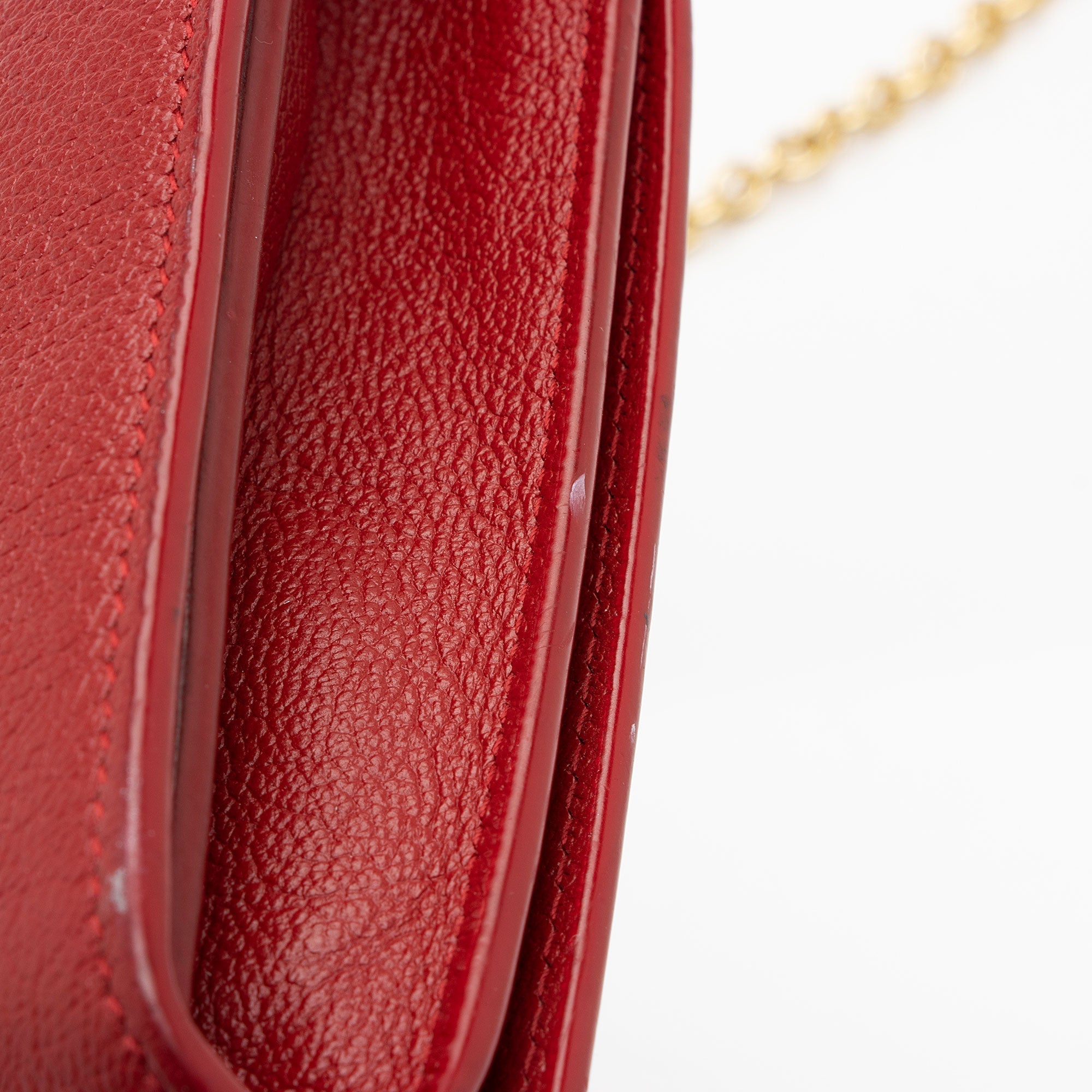 Saint Laurent Leather Belle de Jour Chain Wallet (SHF-IinJeF)