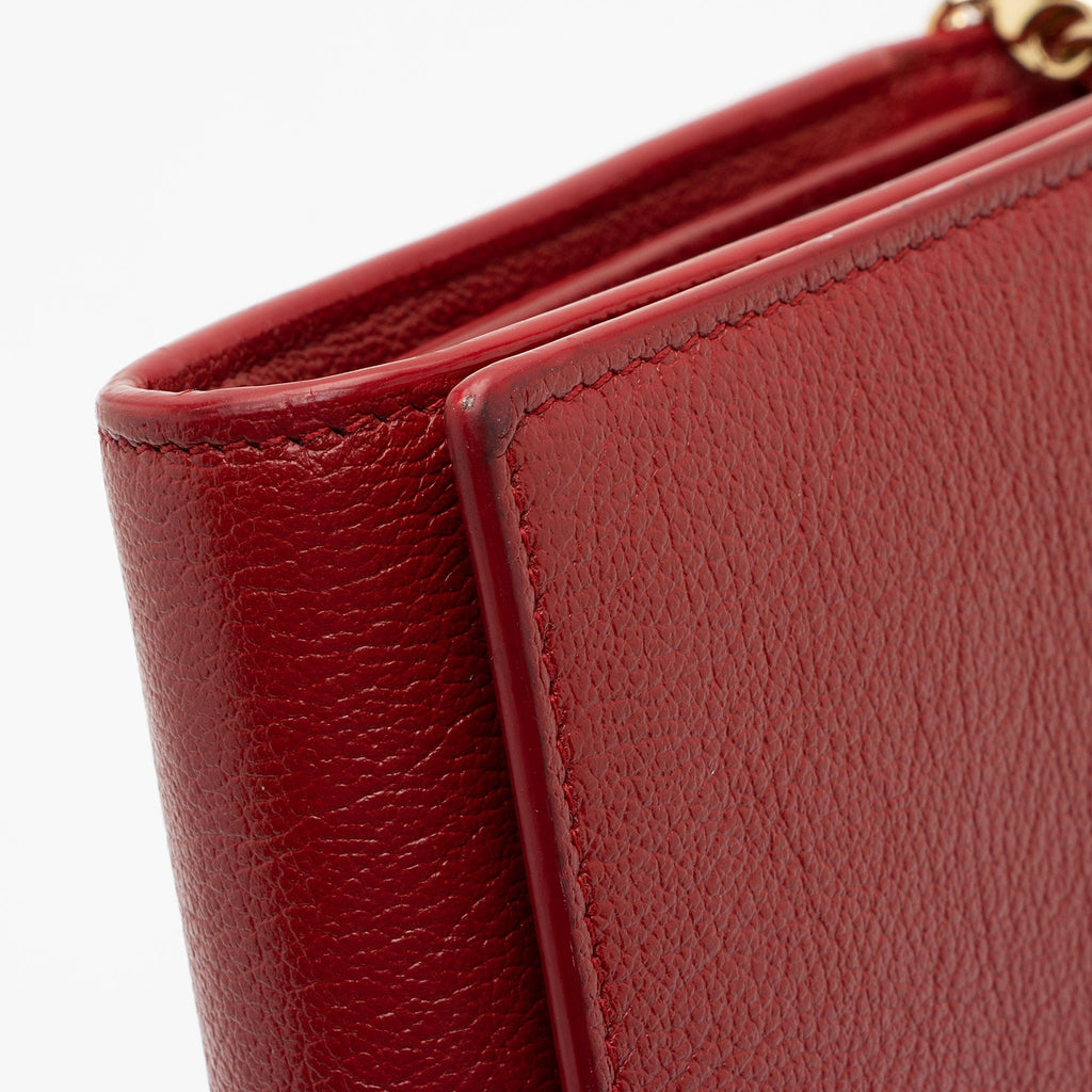 Saint Laurent Leather Belle de Jour Chain Wallet (SHF-IinJeF)