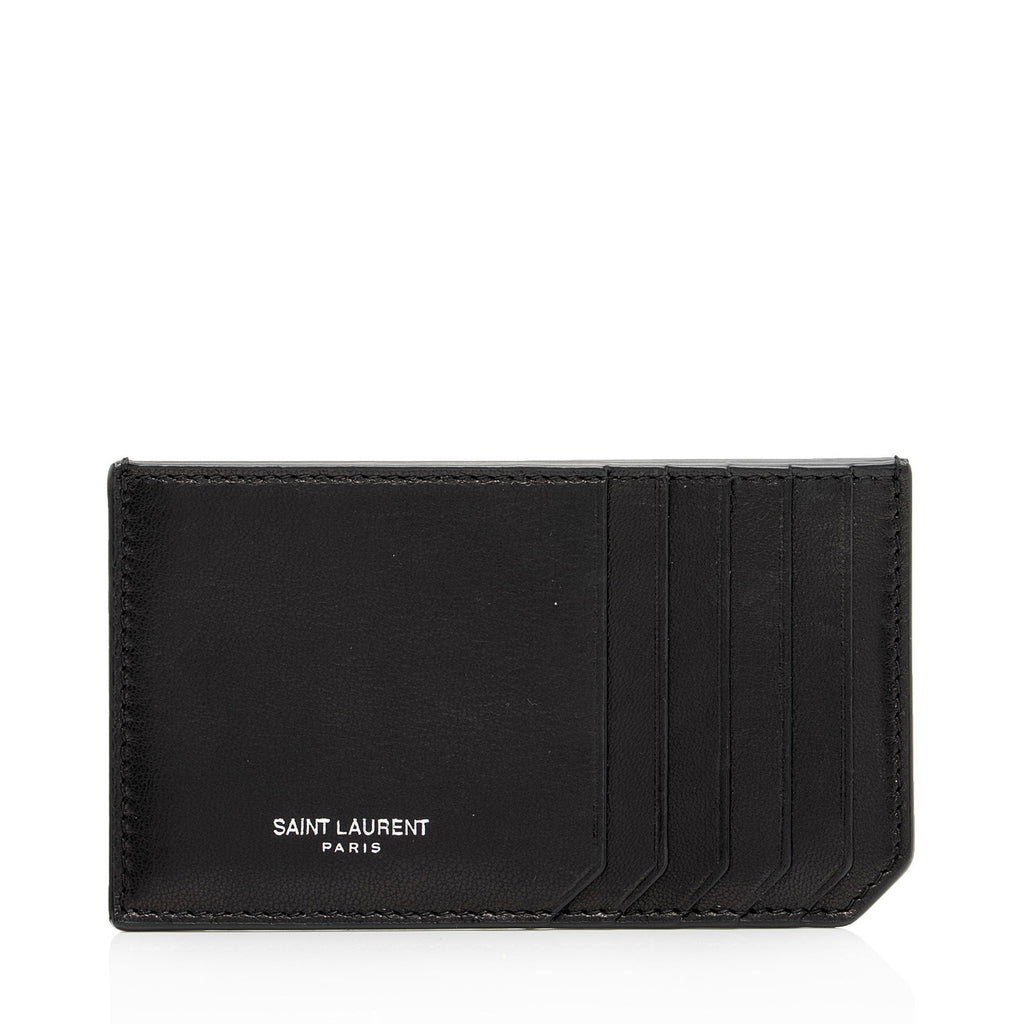Saint Laurent Leather Card Case Insert (SHF-ULaGBb)