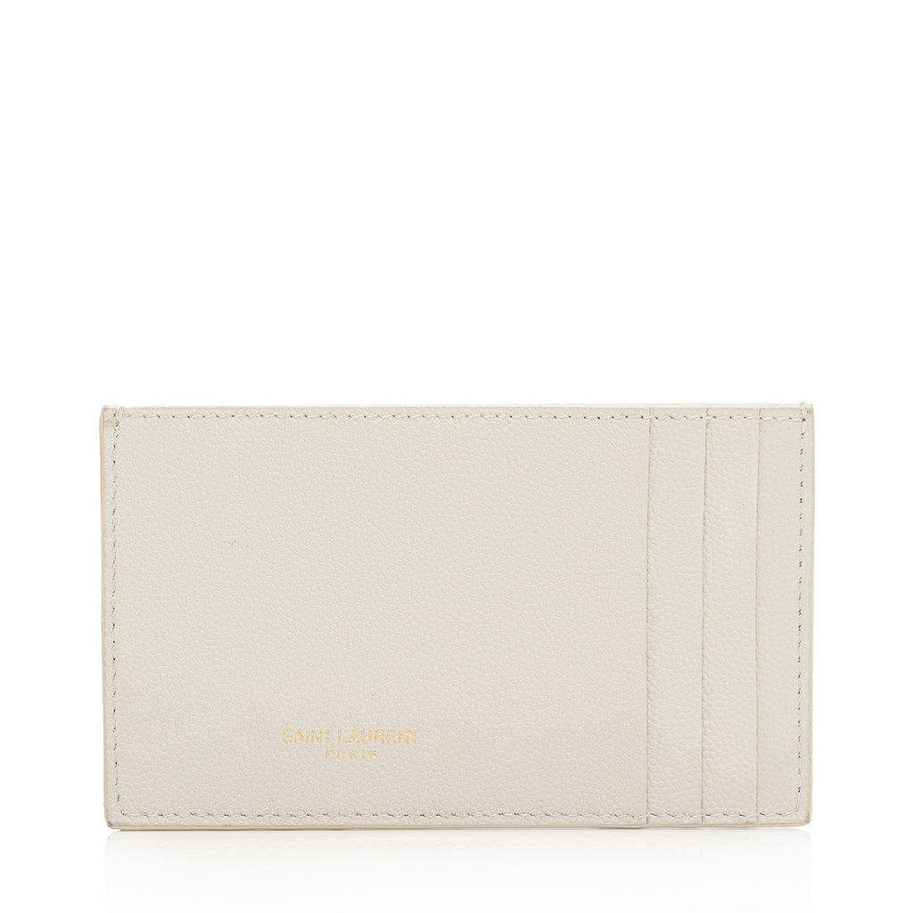 Saint Laurent Leather Card Case Insert (SHF-aXb1dr)