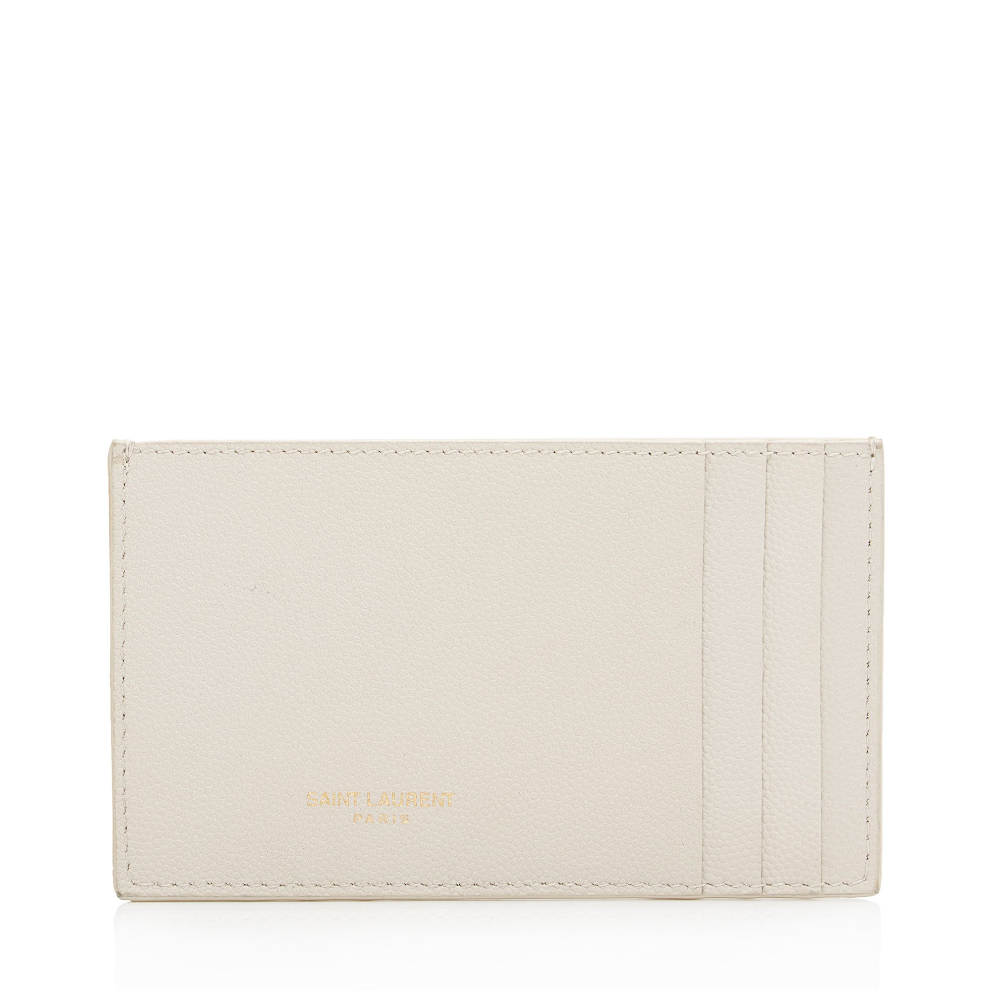 Saint Laurent Leather Card Case Insert (SHF-aXb1dr)