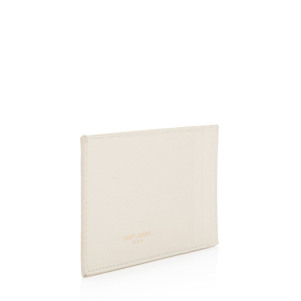 Saint Laurent Leather Card Case Insert (SHF-aXb1dr)