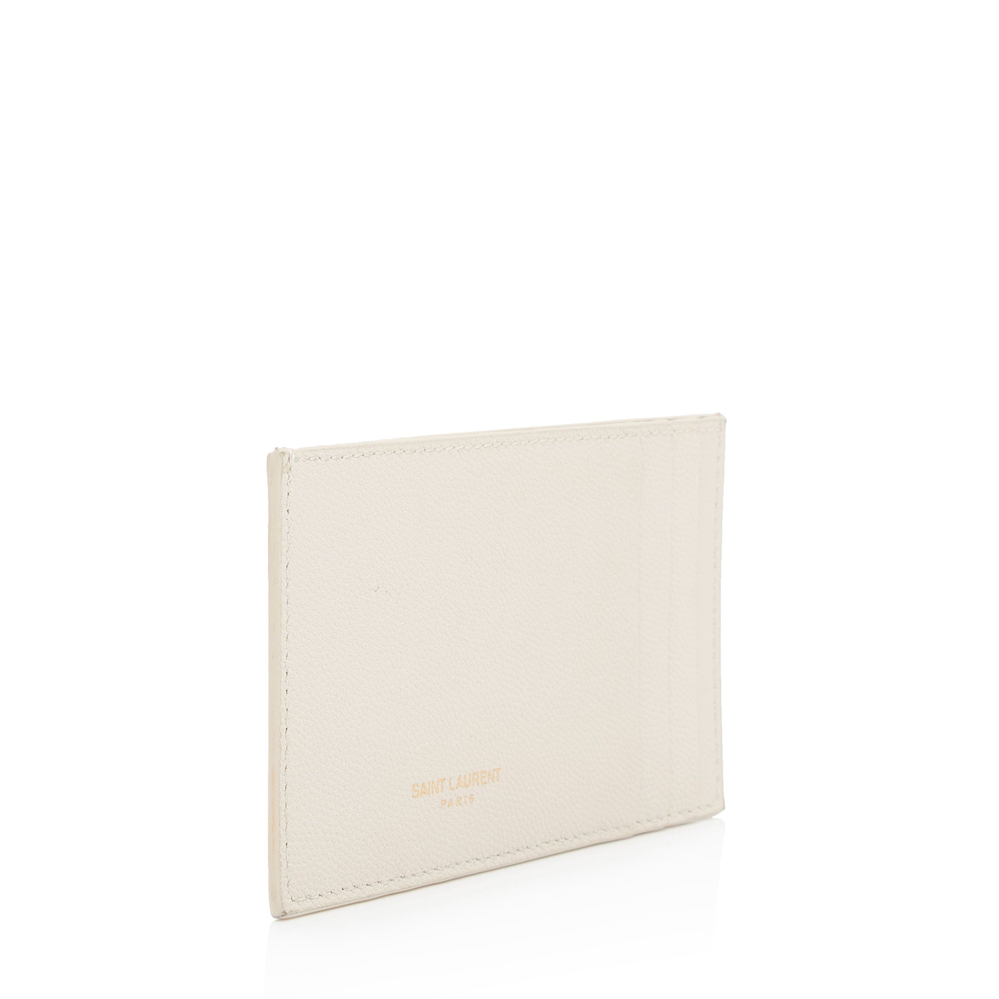 Saint Laurent Leather Card Case Insert (SHF-aXb1dr)
