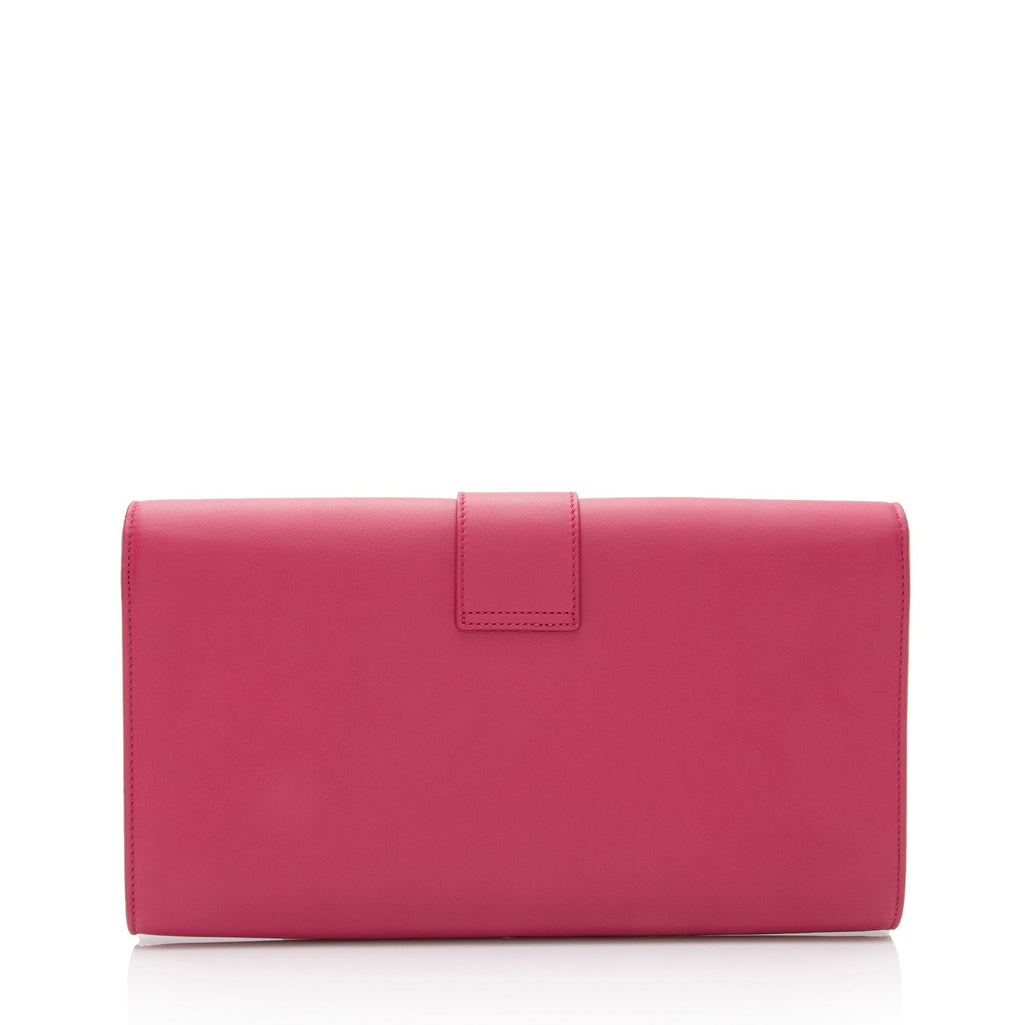 Saint Laurent Leather Chyc Clutch (SHF-SxL9j2)