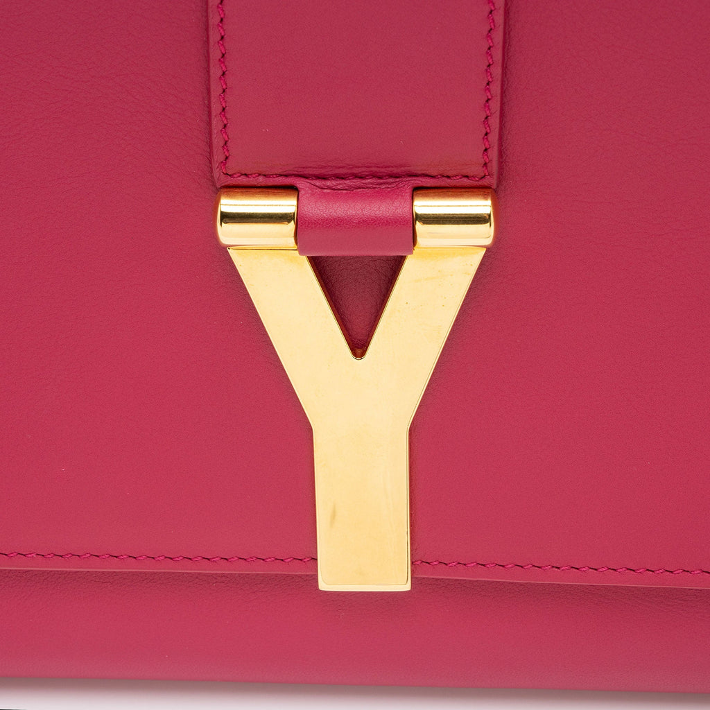 Saint Laurent Leather Chyc Clutch (SHF-SxL9j2)